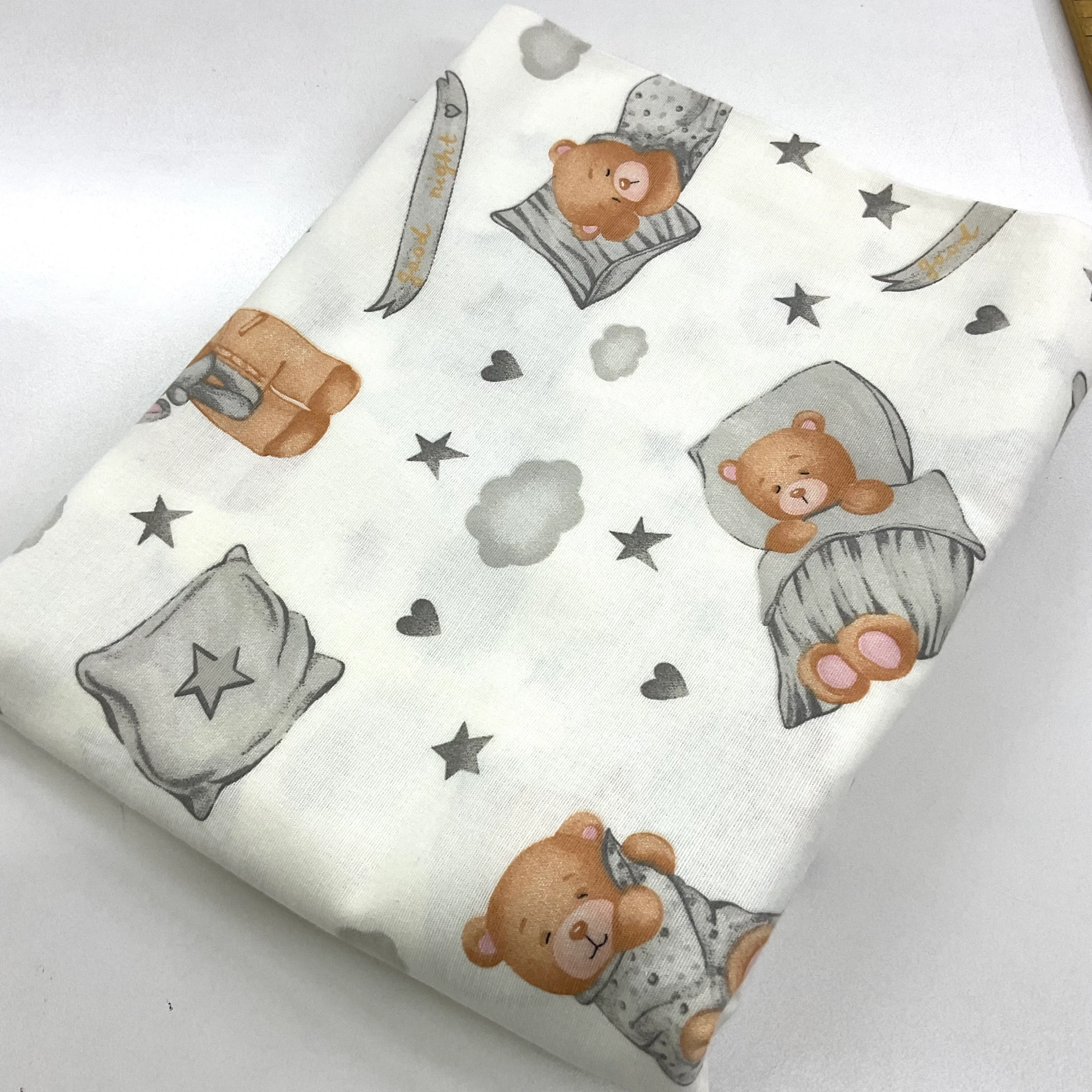 Uykucu Ayılar 90*240 Cm Parça Pazen Kumaş 