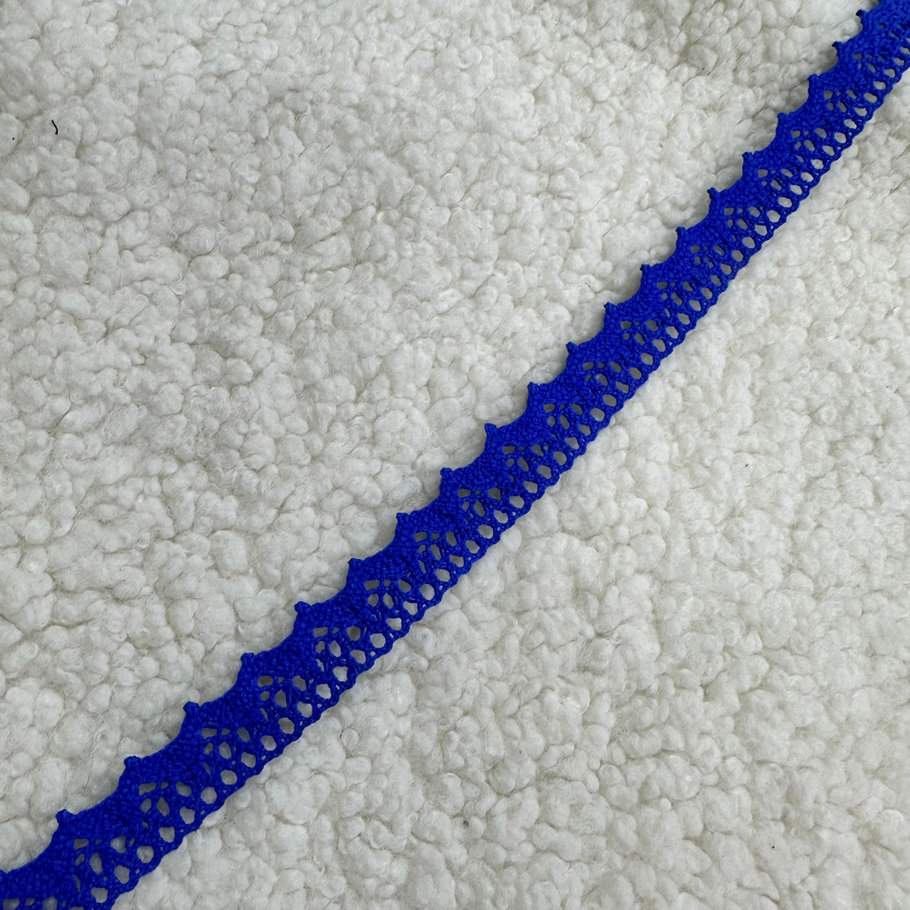 Zigzaglı Saks Mavi Pamuklu Kopanaki