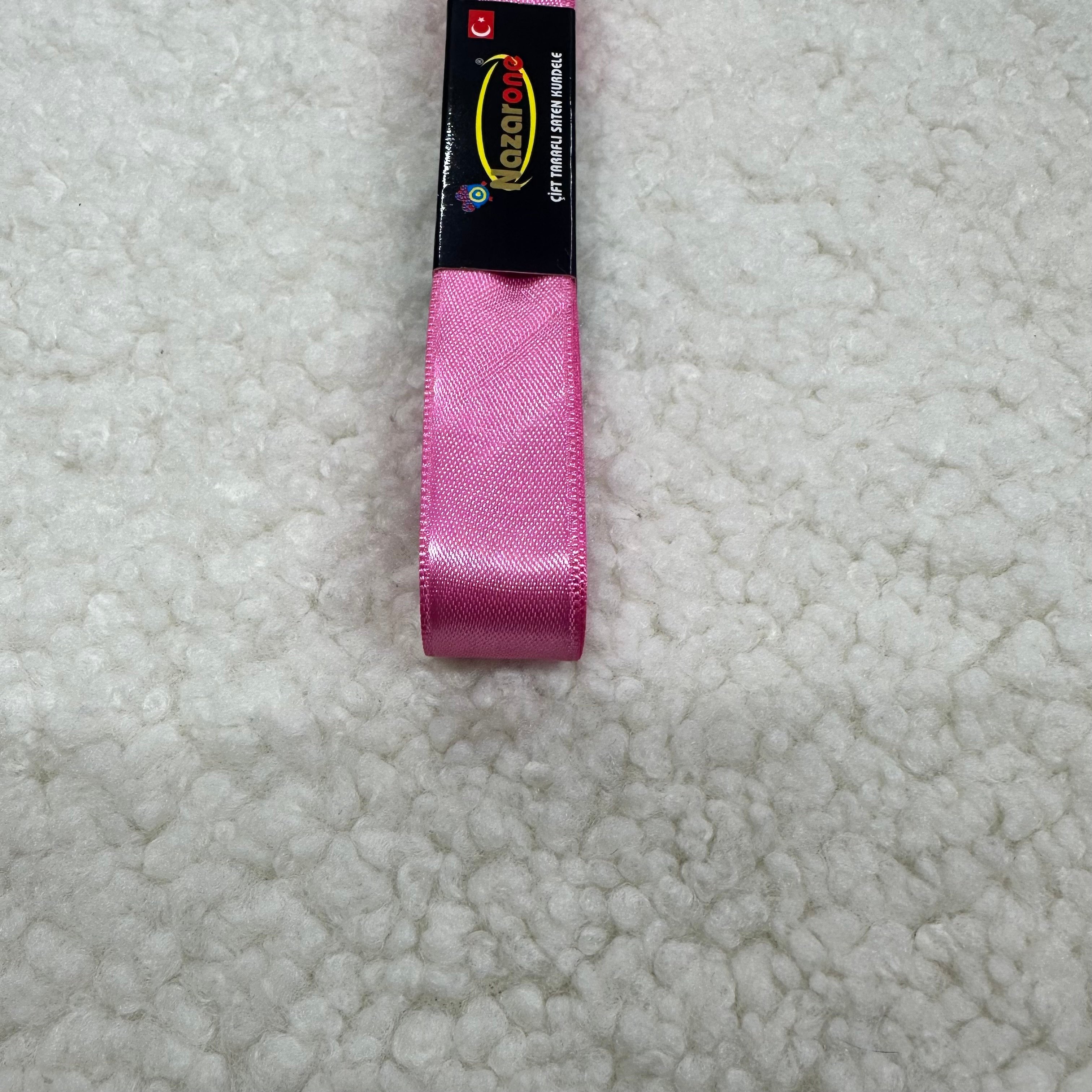İki Cm Şeker Pembe Saten Kurdele
