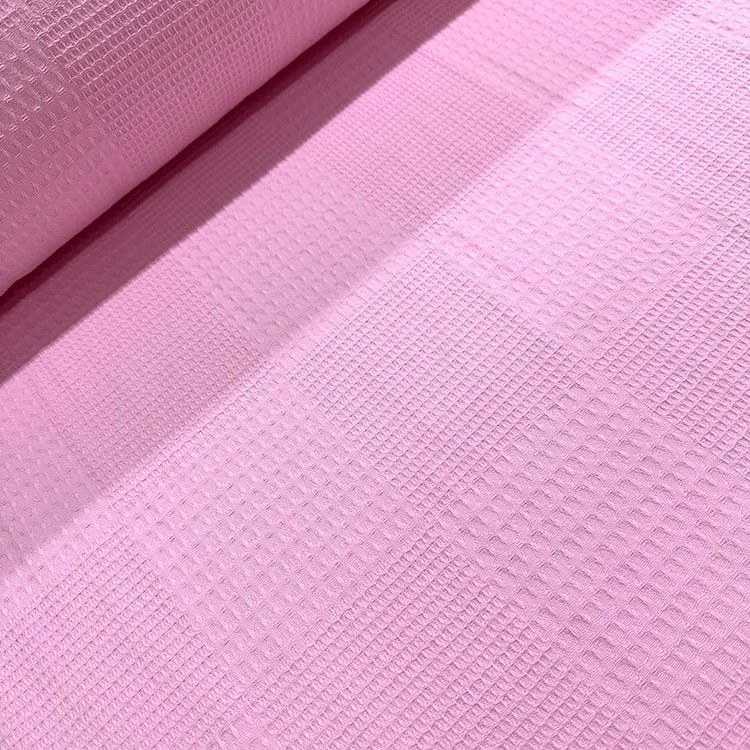 Düz Renk Waffle Pike Kumaş - Pembe