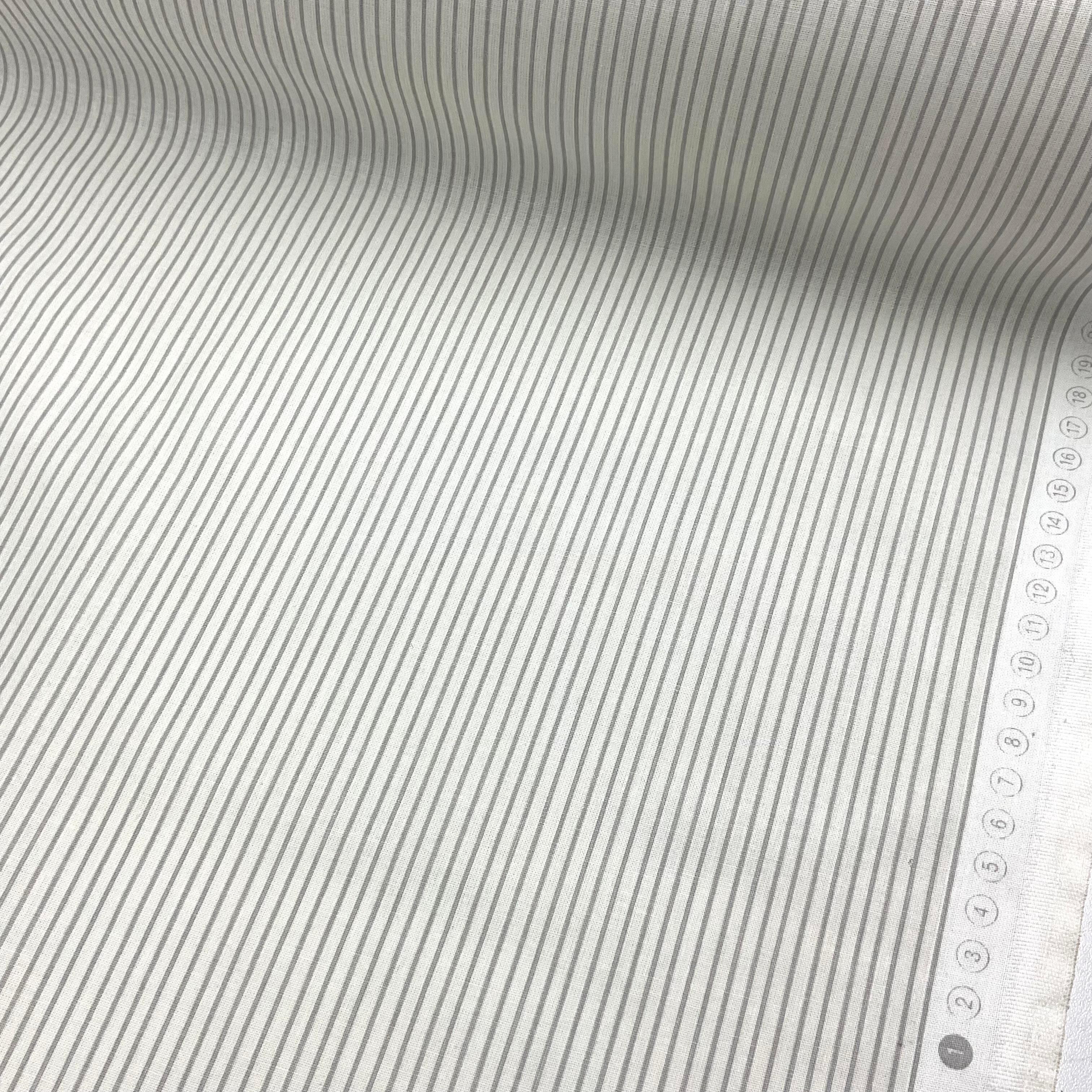 Bej Çizgiler Premium Poplin Kumaş
