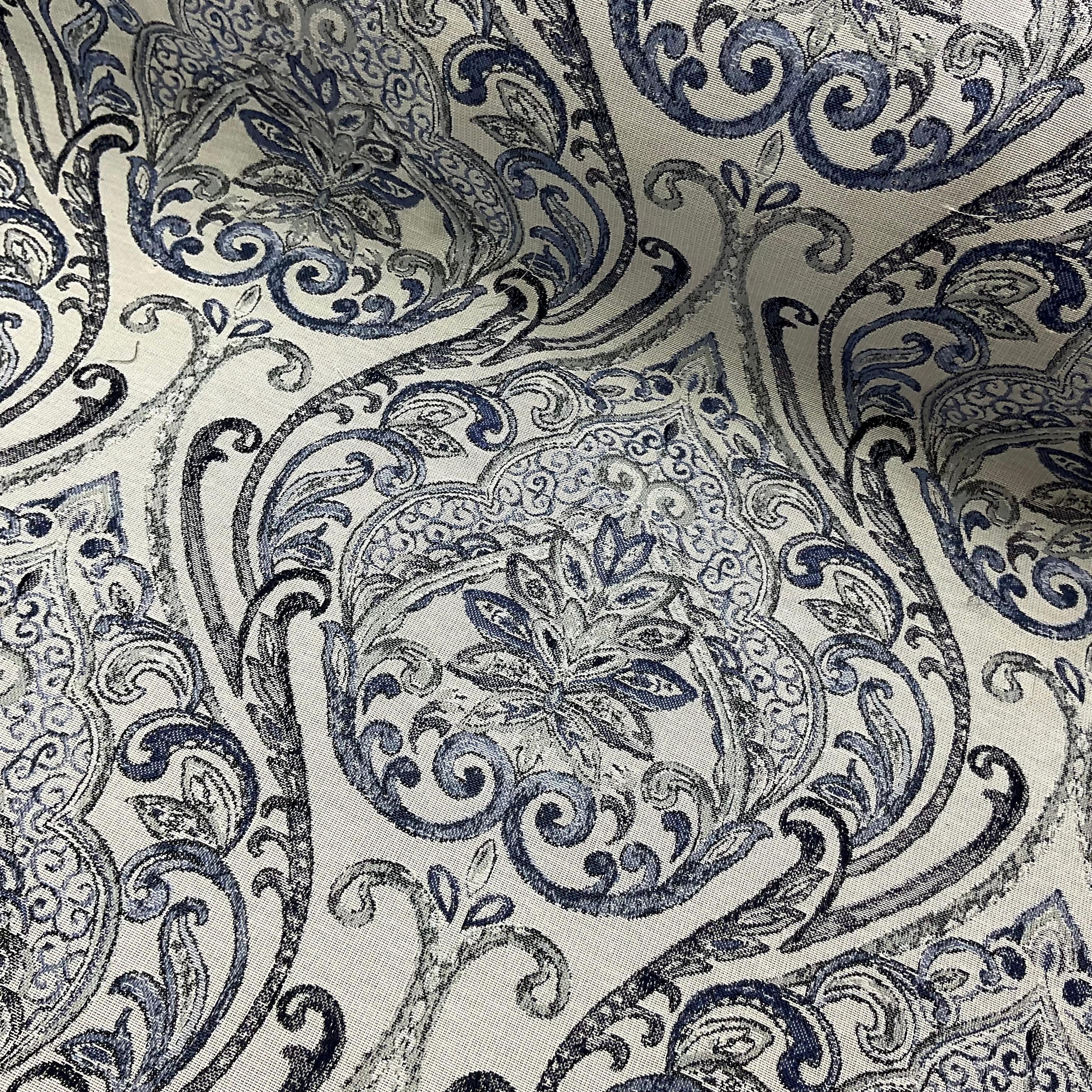 Denim Damask Jakar Keten Kumaş