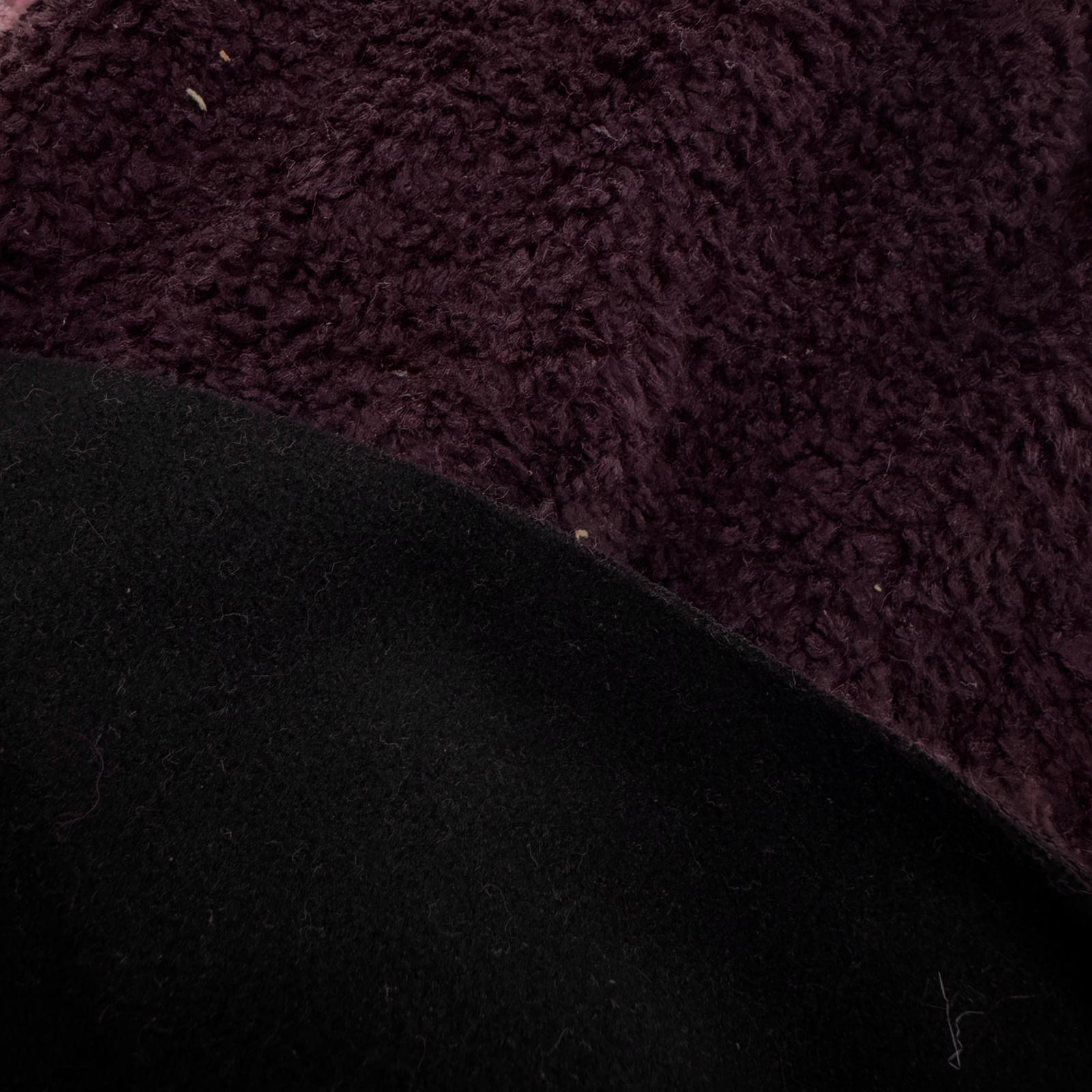 Sınırlı Stok Çift Taraflı Mürdüm Polar Welsoft Kumaş