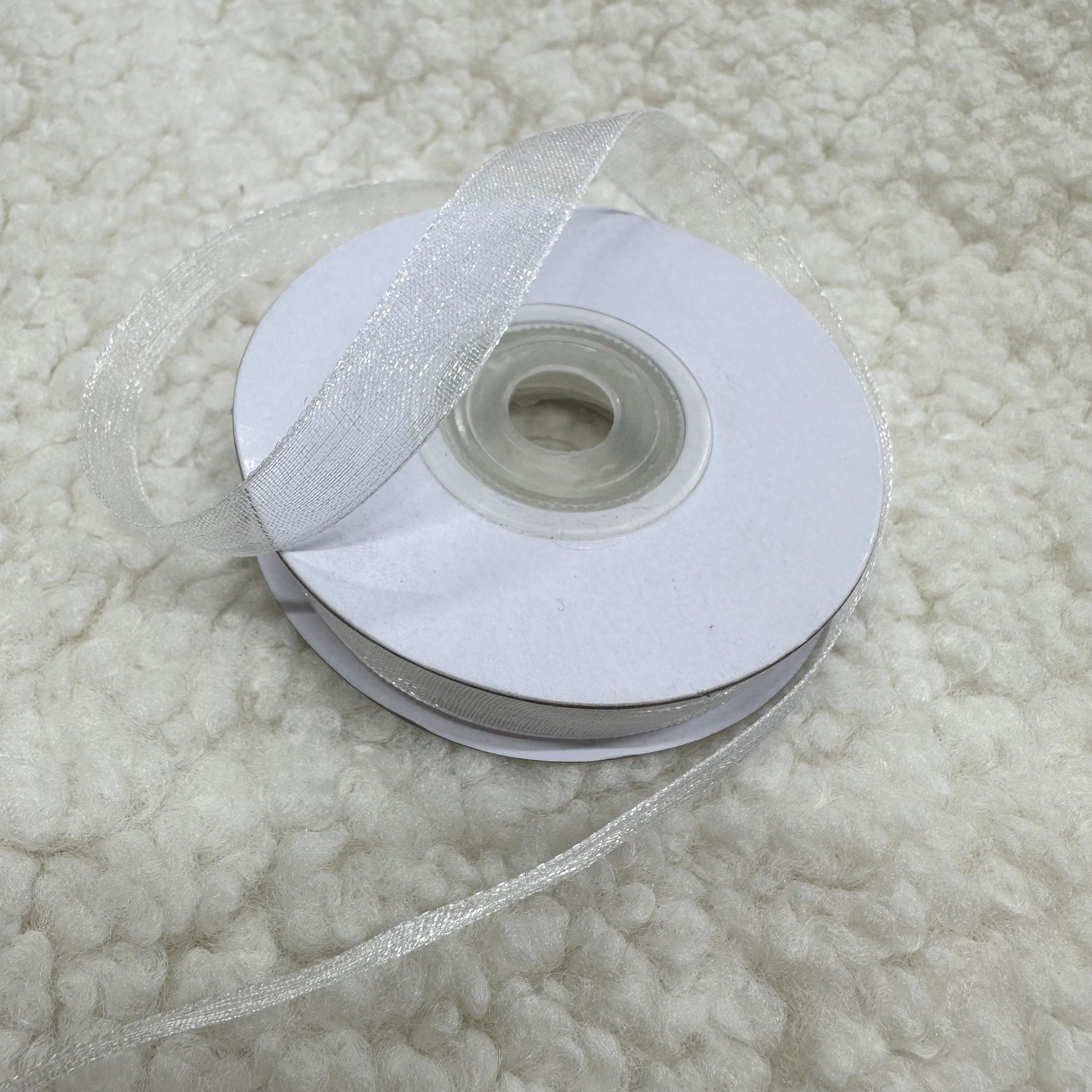 Beyaz Organze Kurdele 1 Cm
