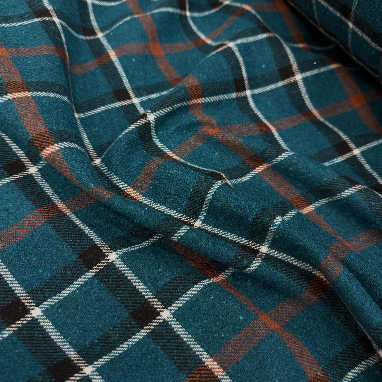 Petrol Mavi Ekose Oduncu Kumaş