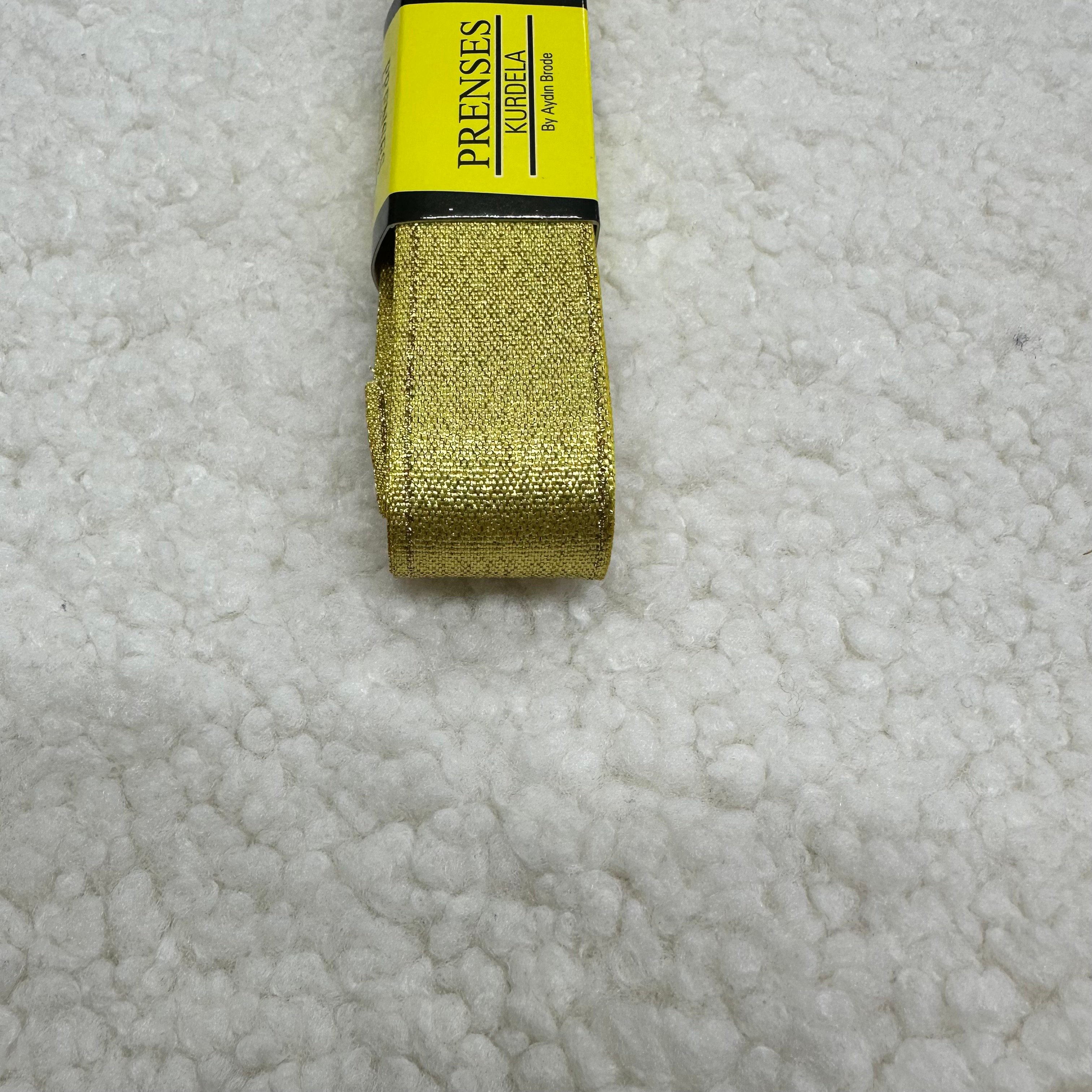 Altın Simli Kurdele 3 Cm