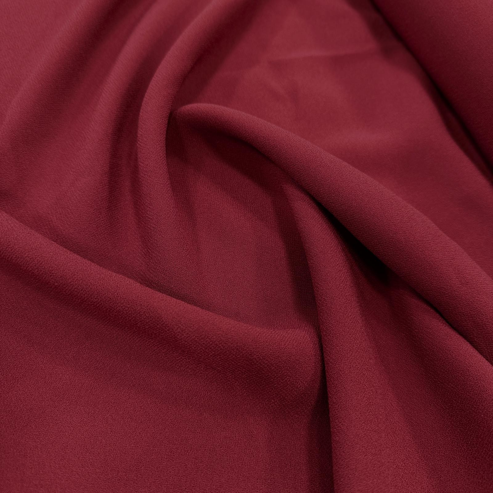Düz Renk Jorjet Krep Kumaş - Bordo