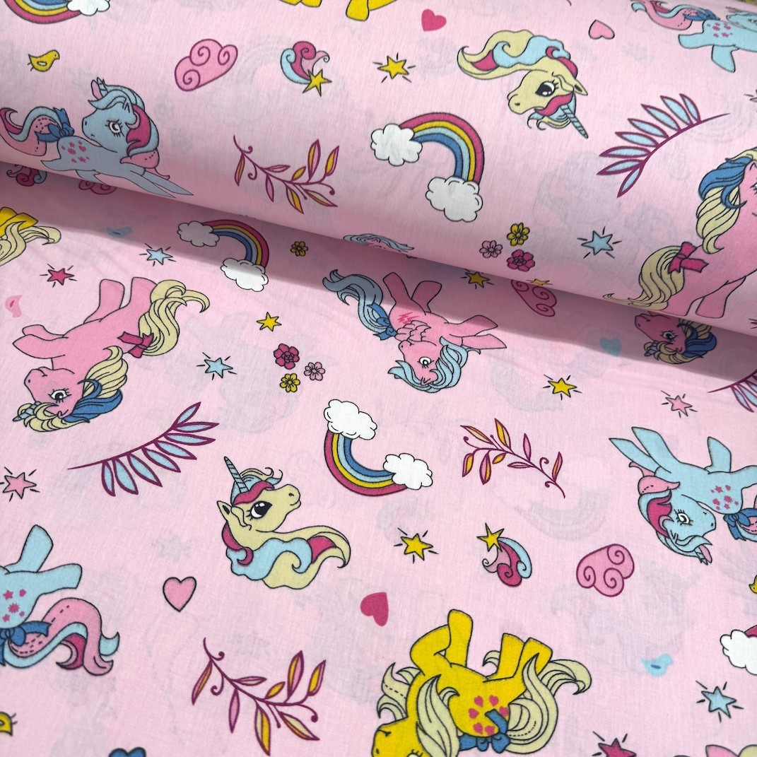 Rainbow Pony Poplin Kumaş