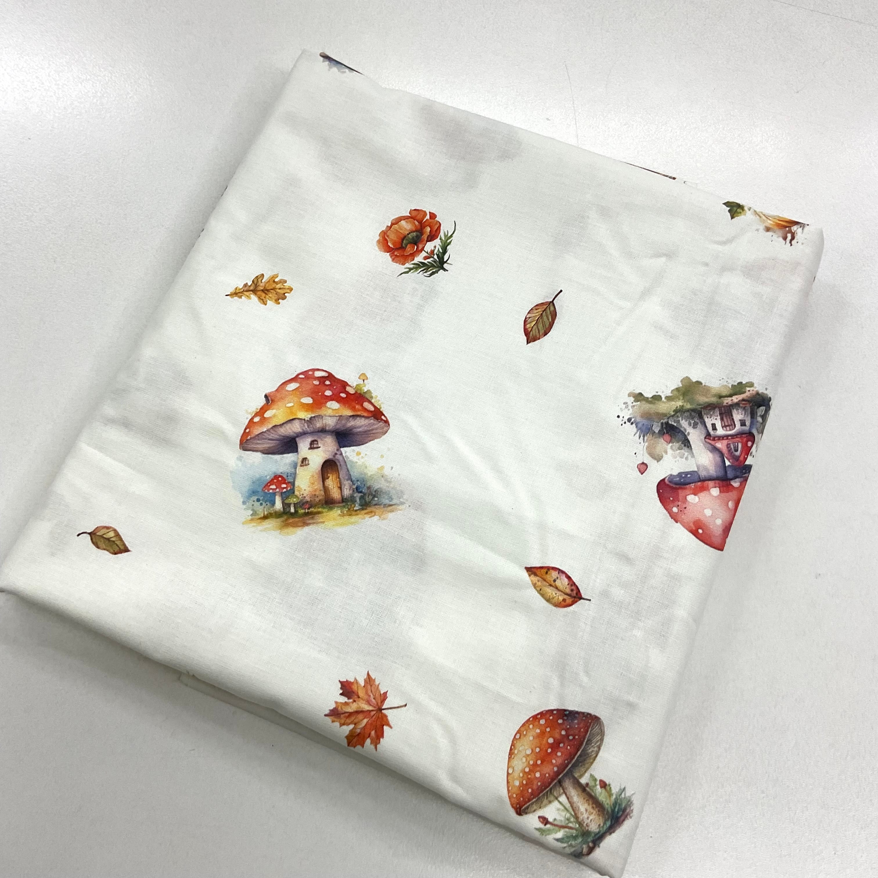 Mantarlar 50*115 cm Parça Poplin Kumaş