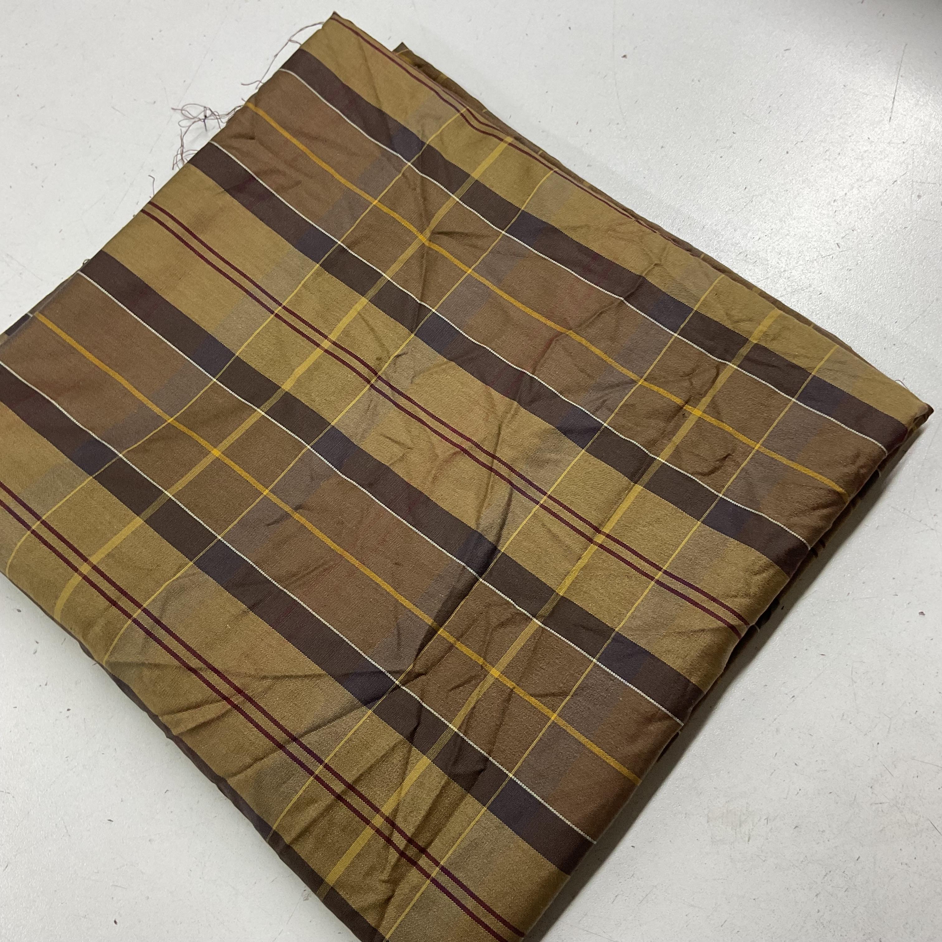 Kahve Ekose 50*140 Cm Parça Poplin Kumaş