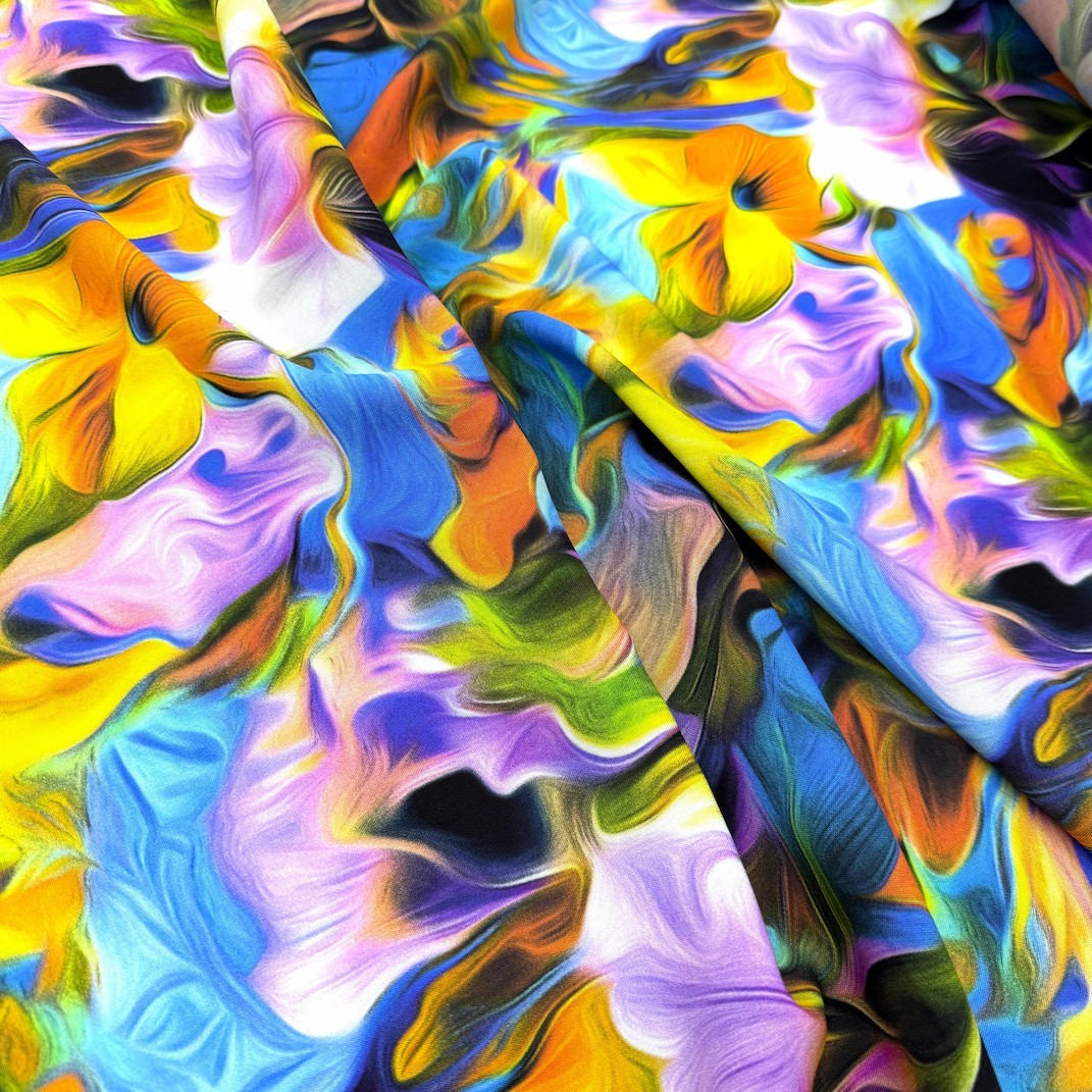 Rengarenk Batik Viskon Kumaş