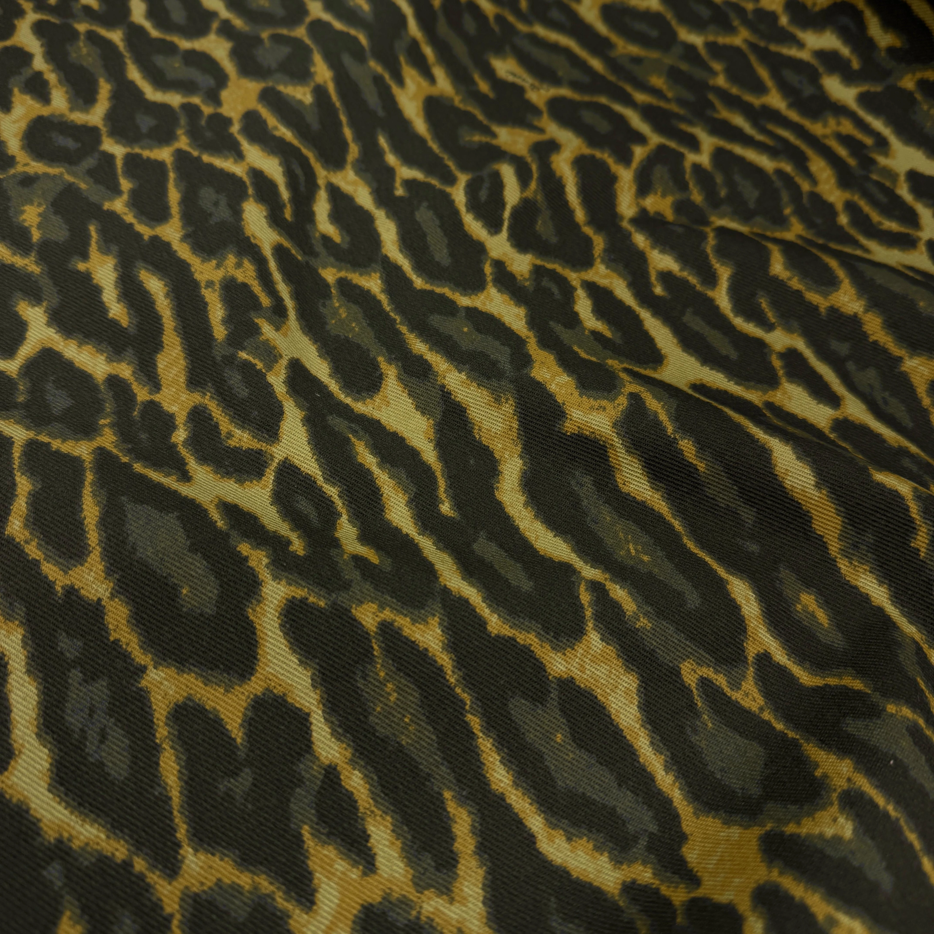 Hardal Leopar Gabardin Kumaş