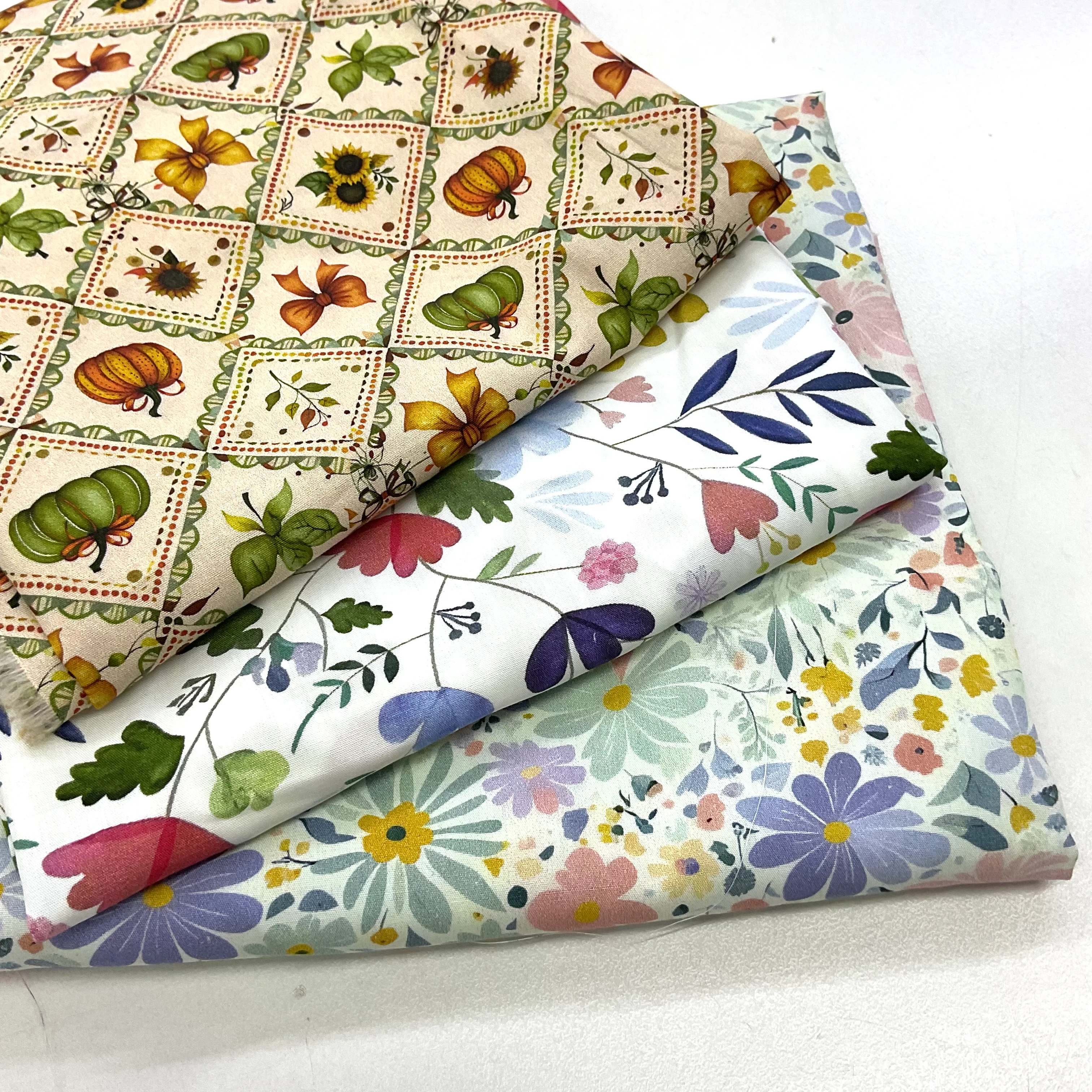 No:2 İntaşlar Poplin 50*140 Cm 3 Adet Parça Kumaş Seti