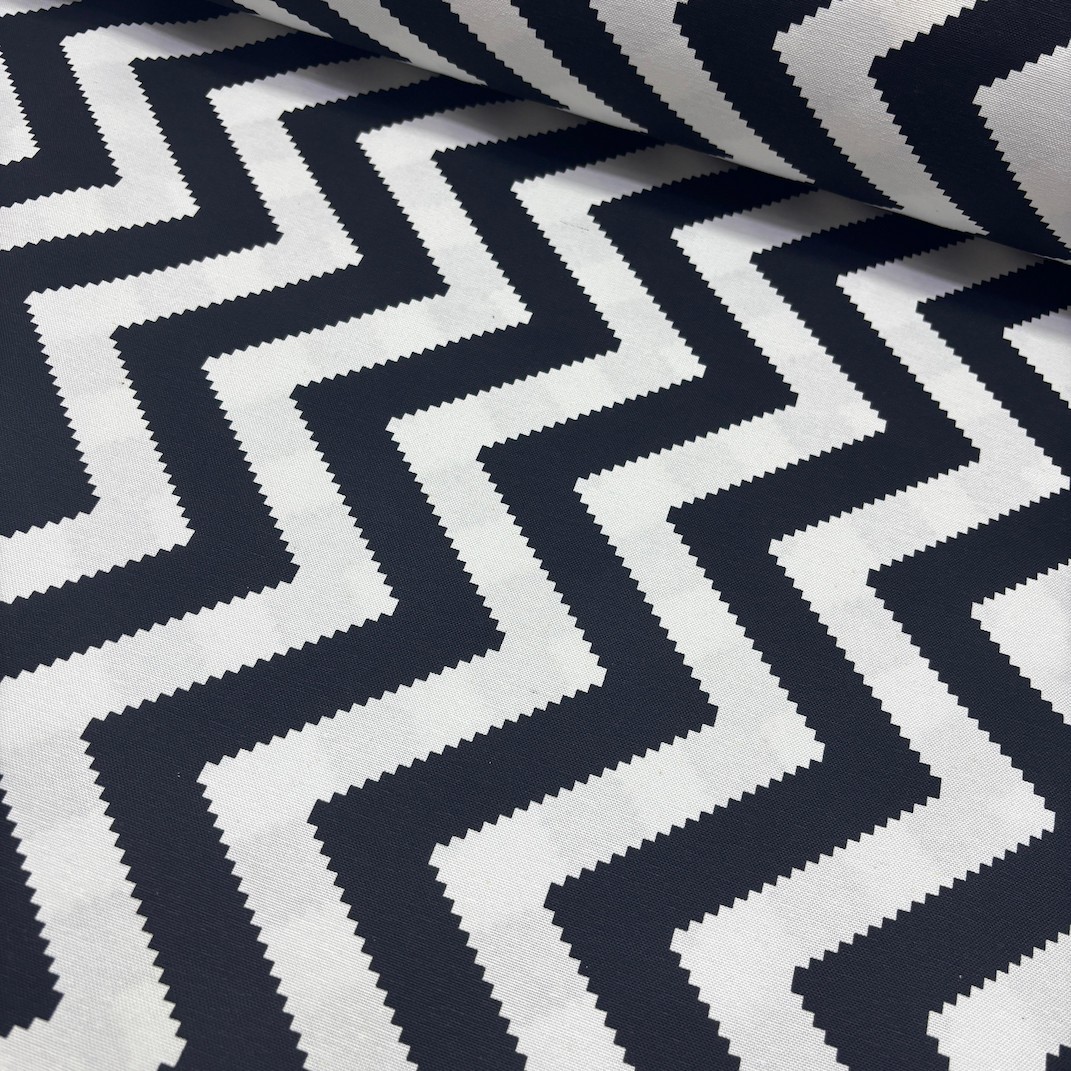 Zigzag 270 Cm Eninde Branda Kumaş - Siyah