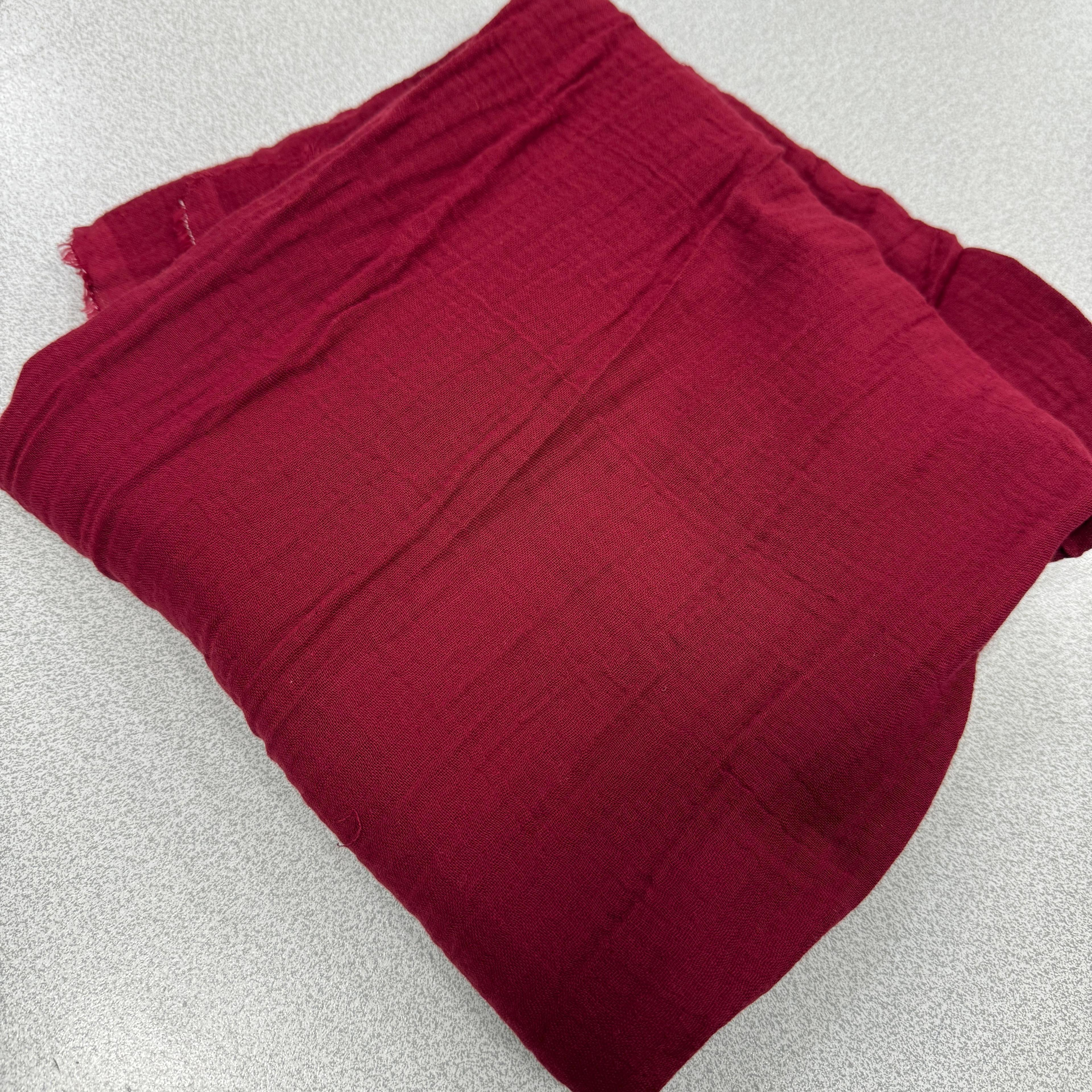 Giyimlik No:69 Bordo 60*140 cm Parça Bürümcük Müslin Kumaş