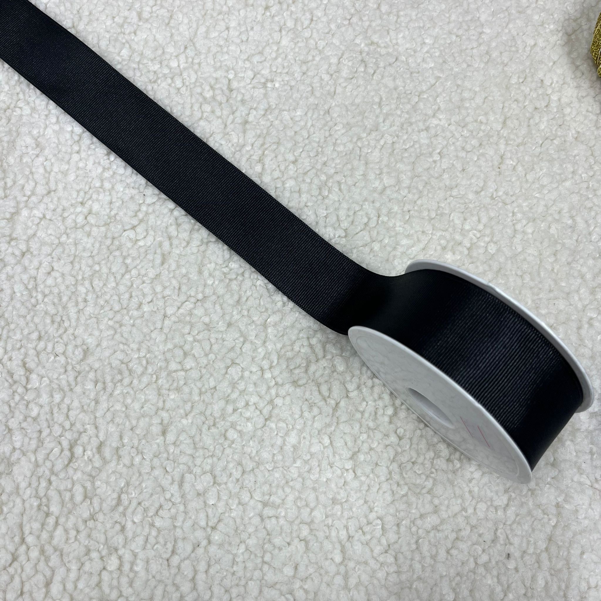 Siyah 5 Cm Top Grogren Kurdele