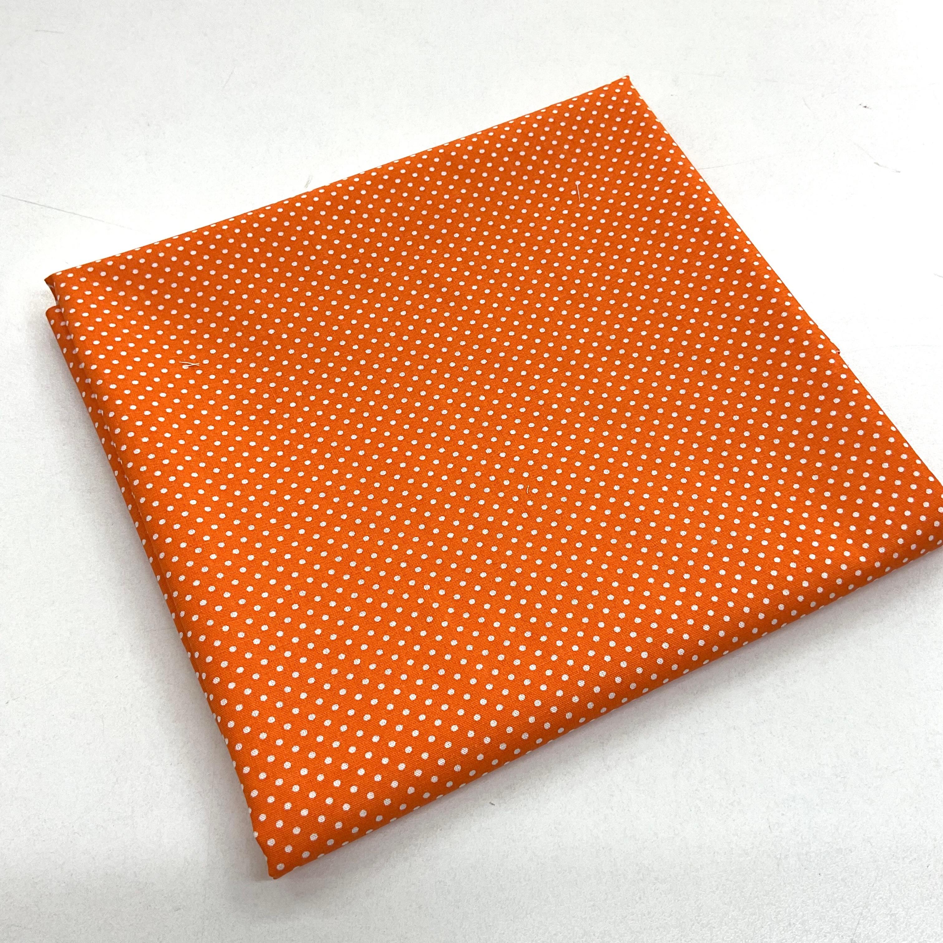 Turuncu Puantiye 50*80 Cm Parça Poplin Kumaş