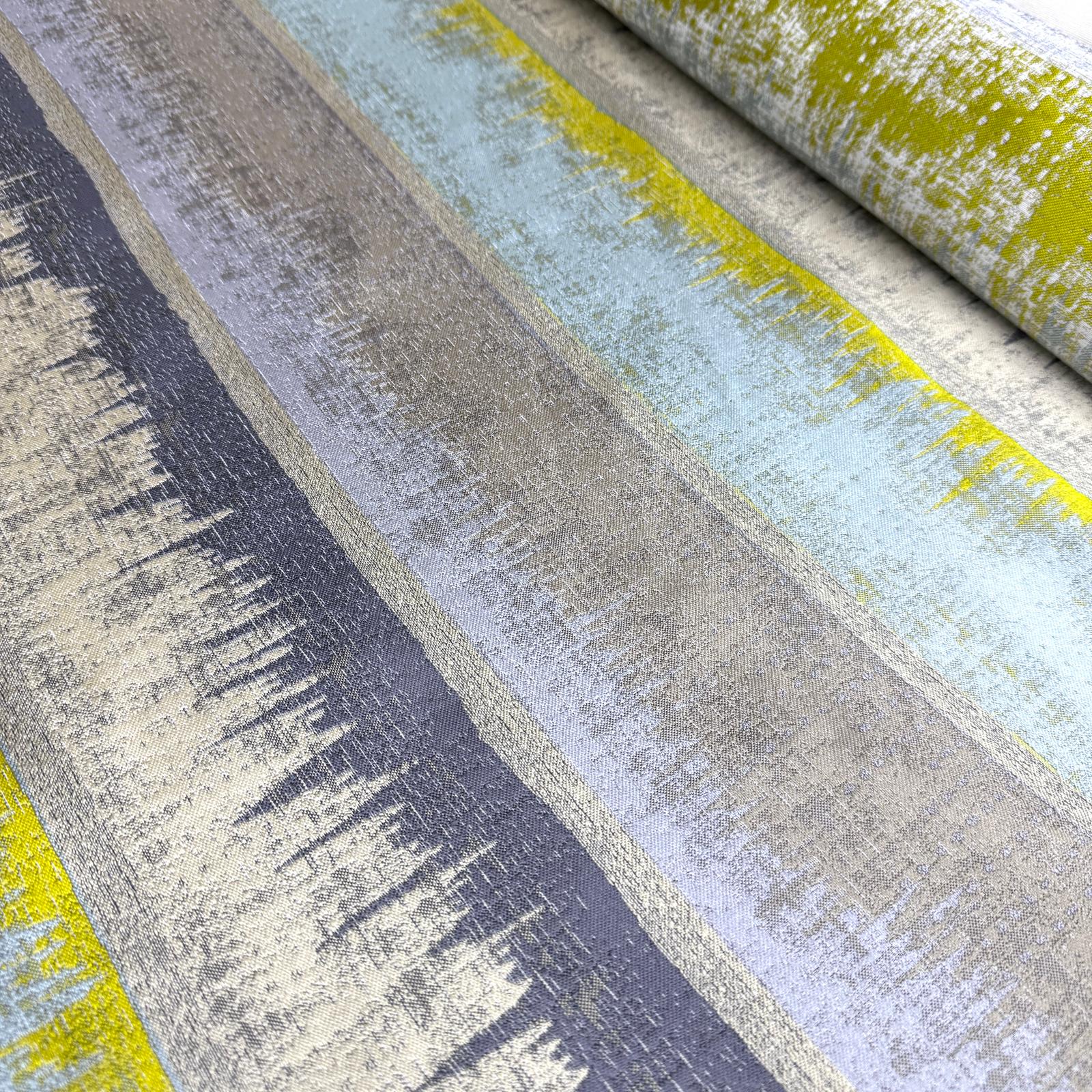 Sınırlı Stok Renkli Şeritler Goblen Kumaş