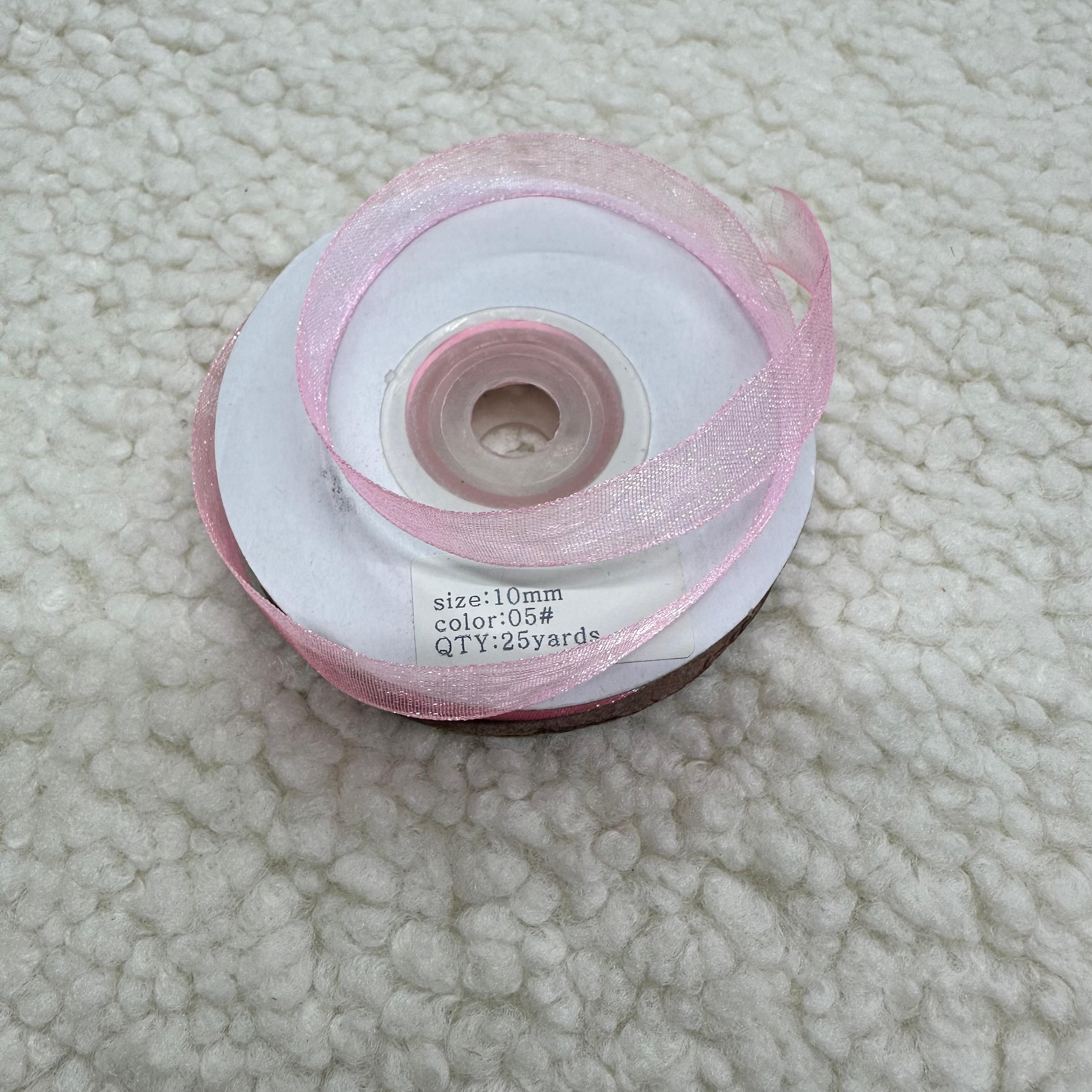 Şeker Pembe Organze Kurdele 1 Cm 05