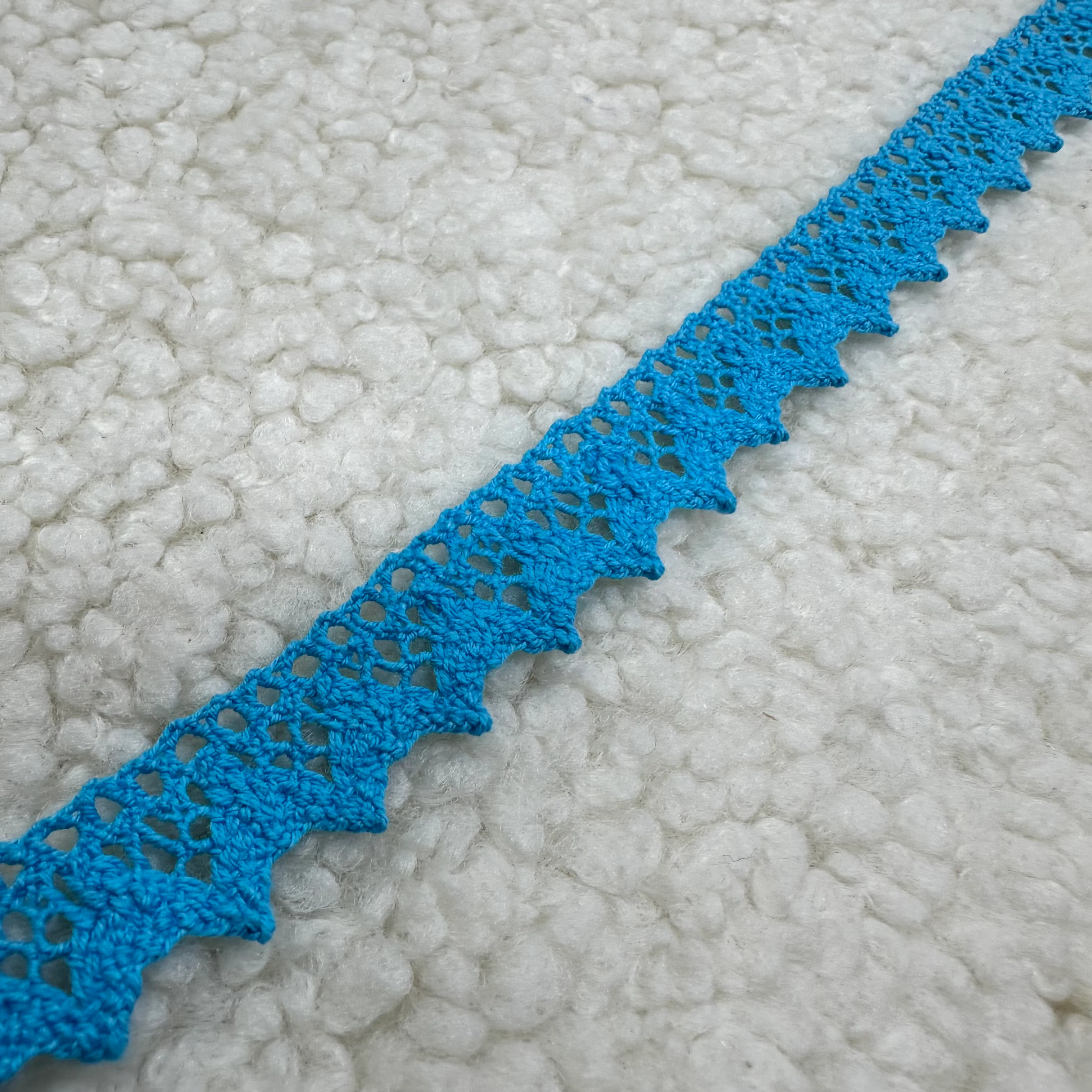 Zigzaglı  Turkuaz Pamuklu Kopanaki