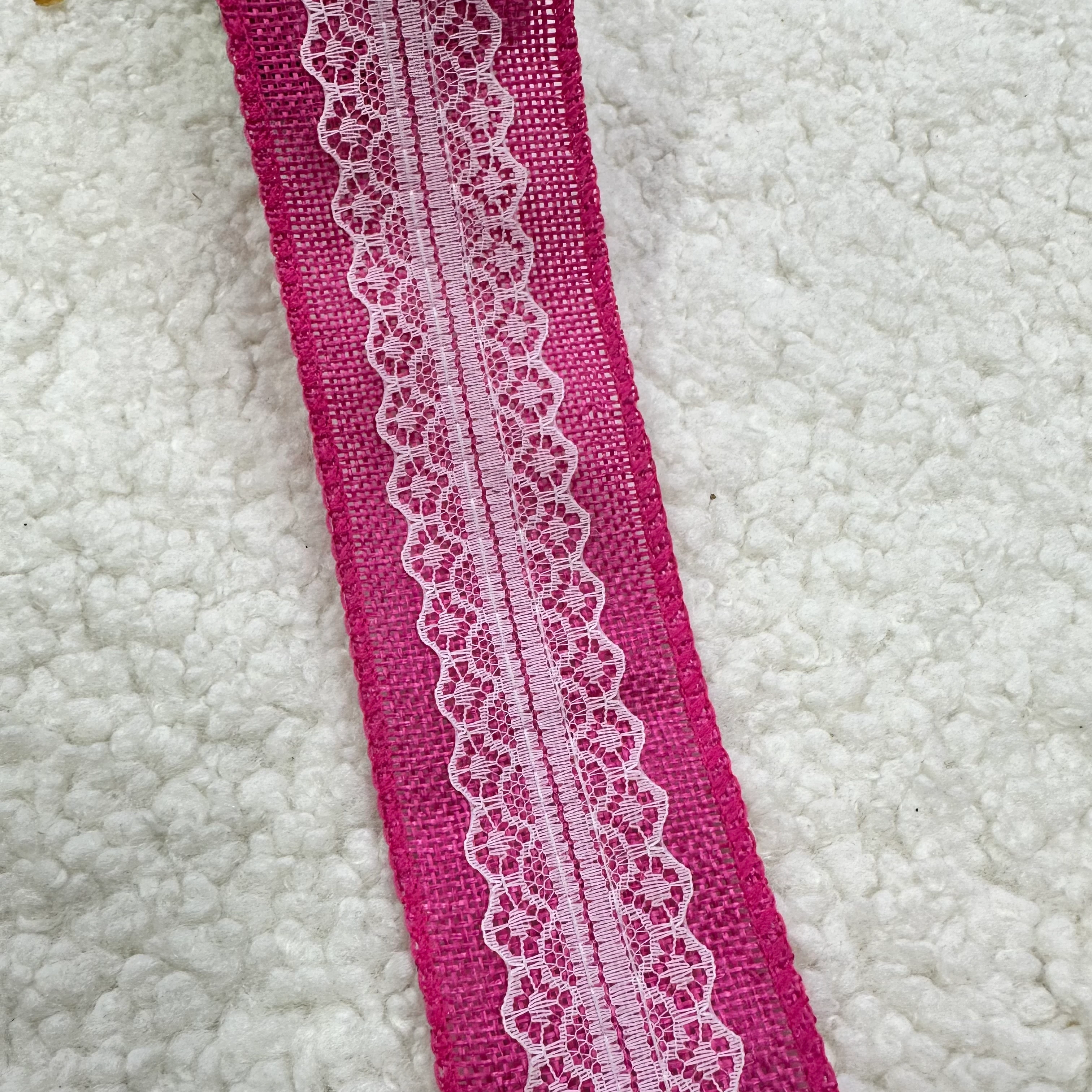 Koyu Pembe Çuval Güpür