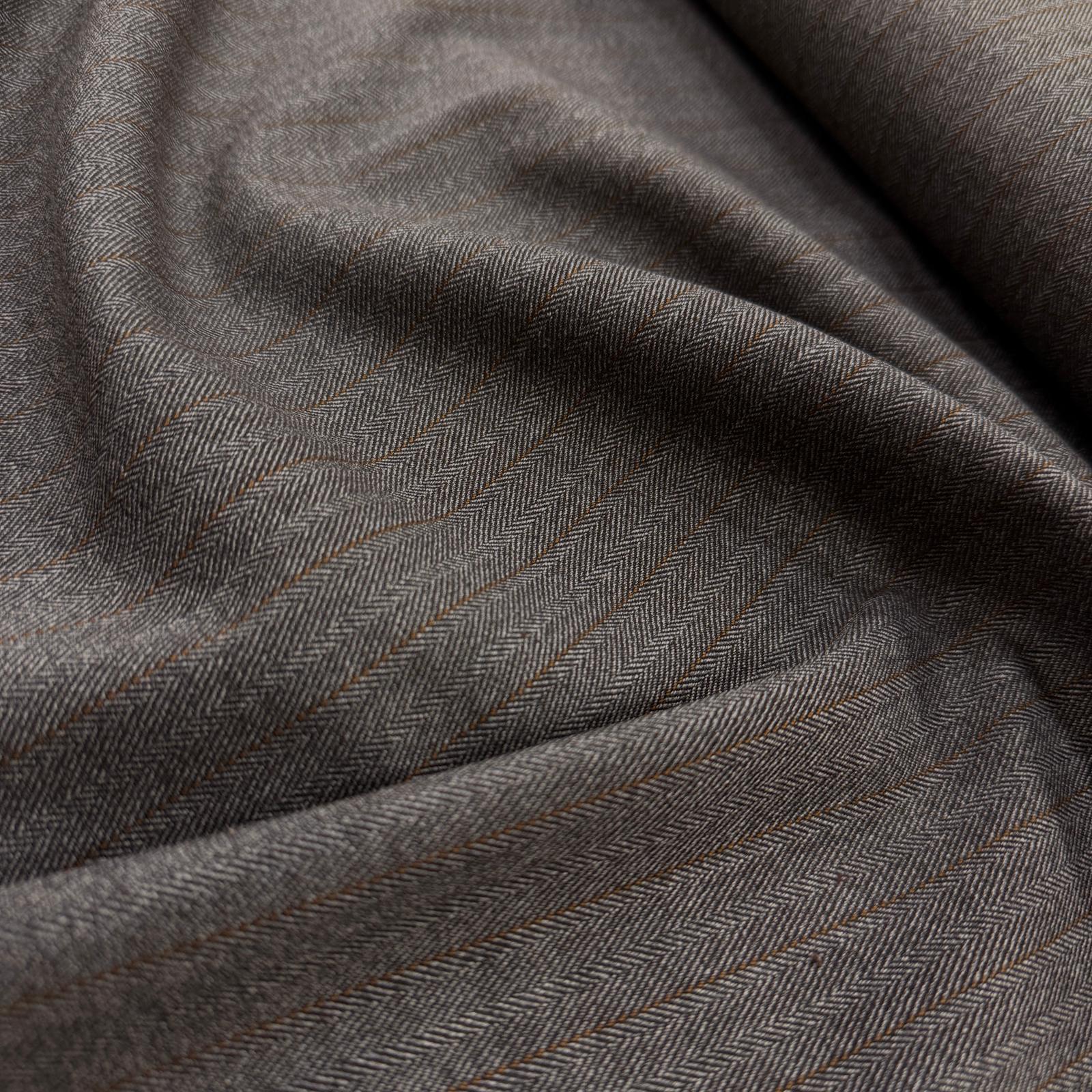 Çizgili Balıksırtı Likralı Yünlü Kumaş