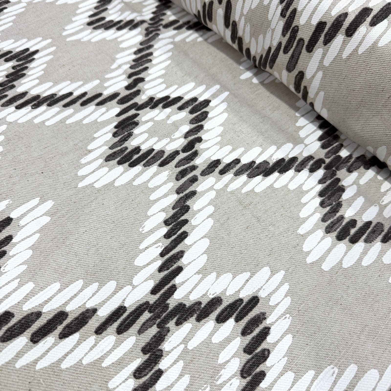 Çizgili Düğüm Pamuk Keten Kumaş