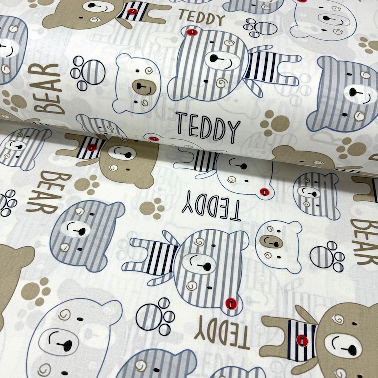 Teddy Bear Poplin Kumaş