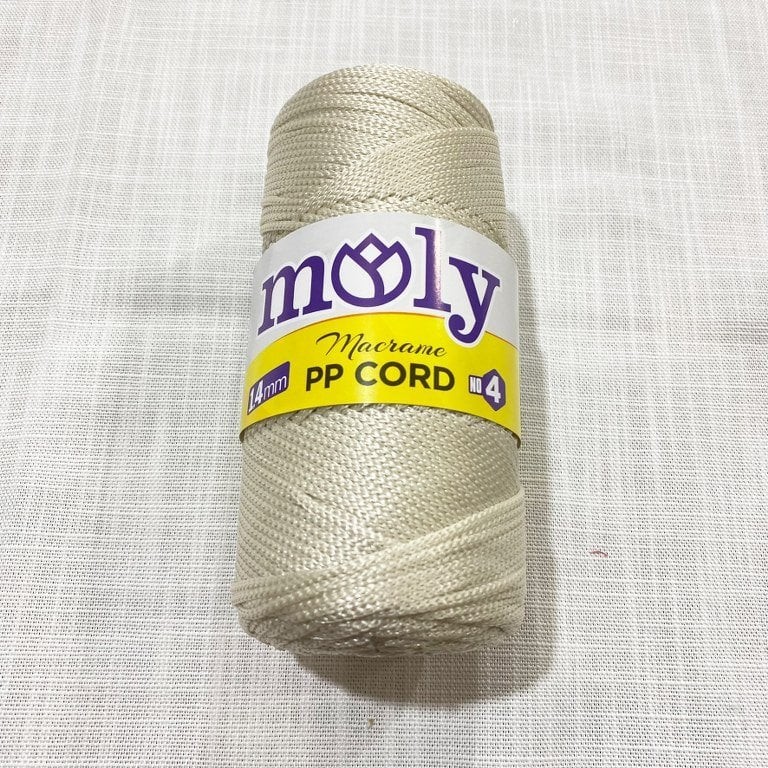 Moly PP Cord Krem Polyester Makrome İpi