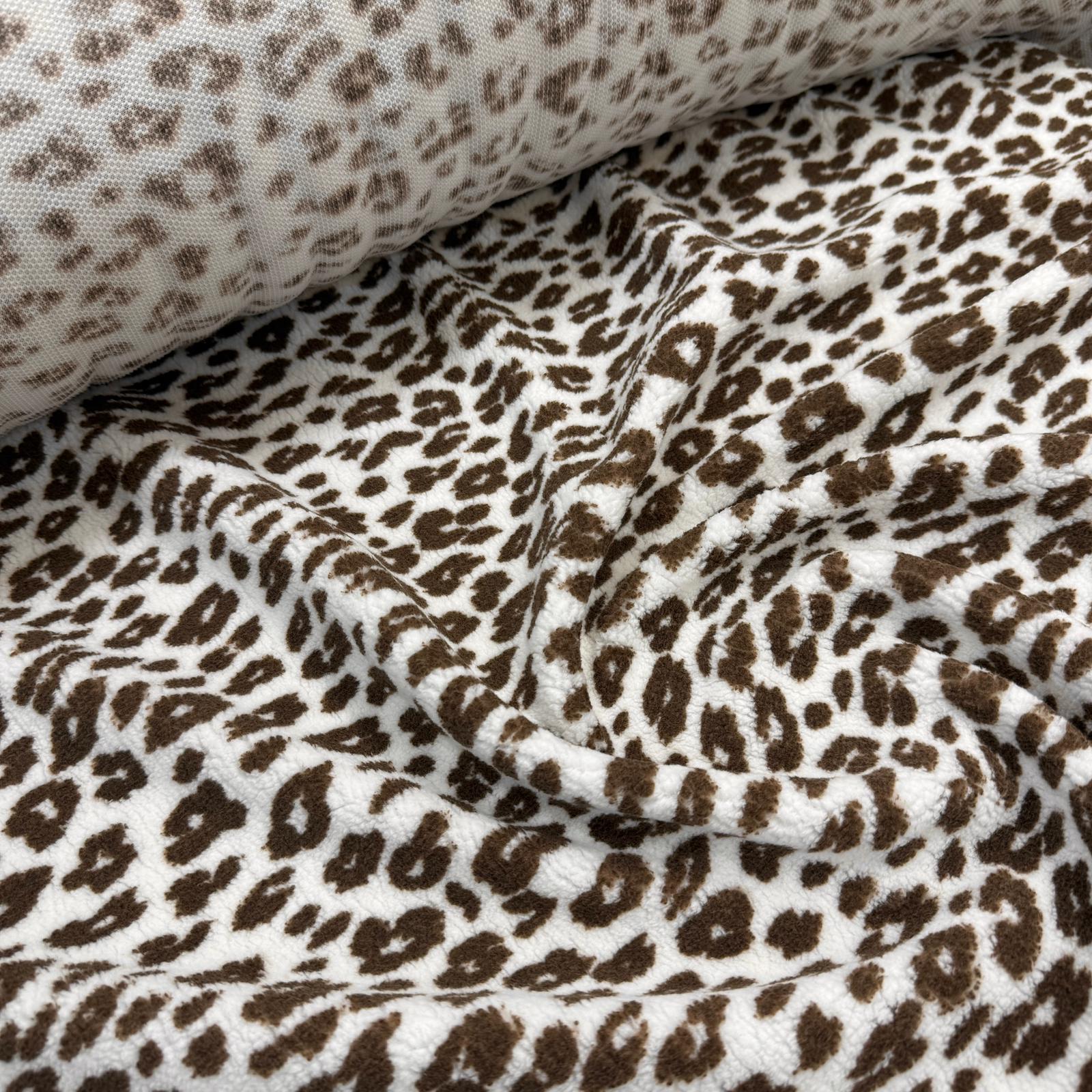 Sınırlı Stok Leopar Şarpa Welsoft Kumaş