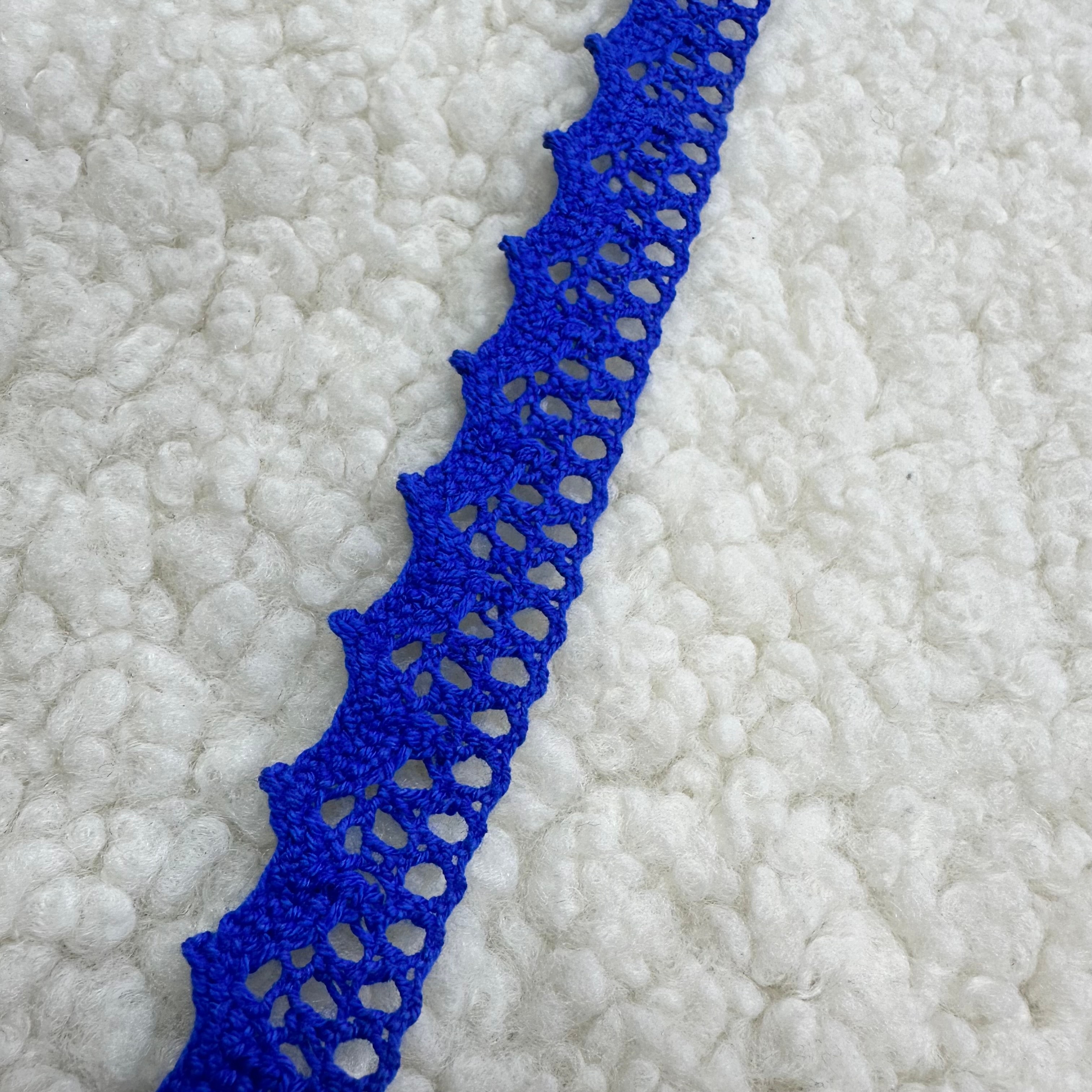 Zigzaglı Saks Mavi Pamuklu Kopanaki