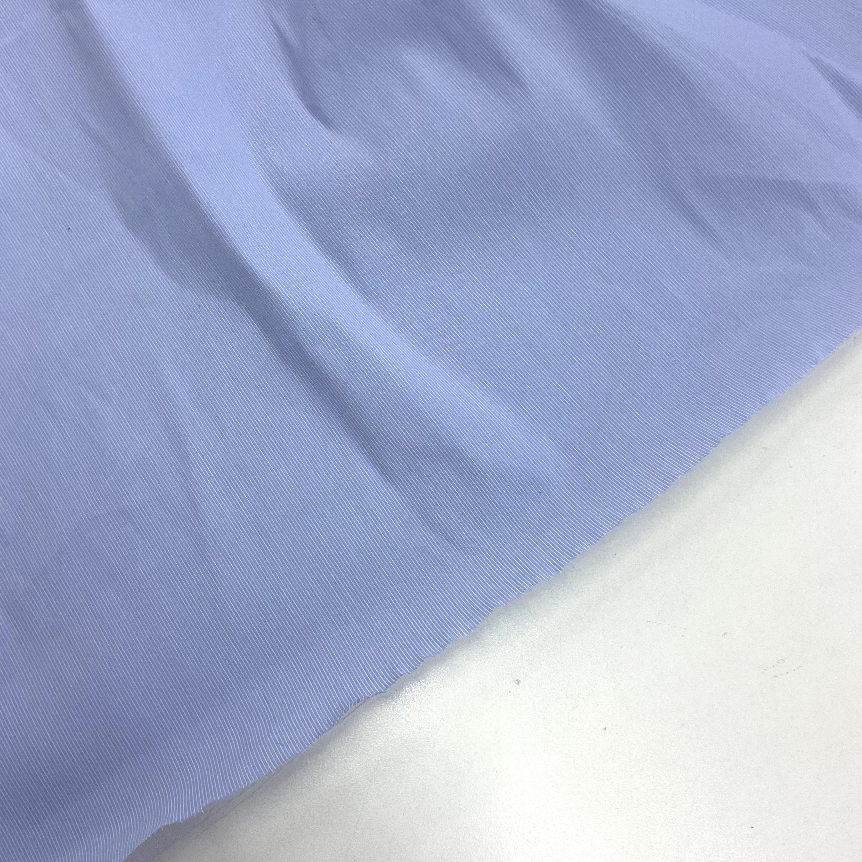 Mavi Çizgili Astarlı Likralı Poly Poplin Kumaş