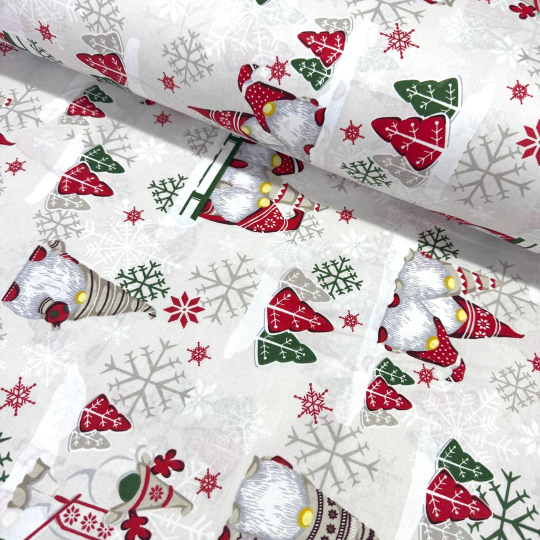 Noel Cüceleri Poplin Kumaş