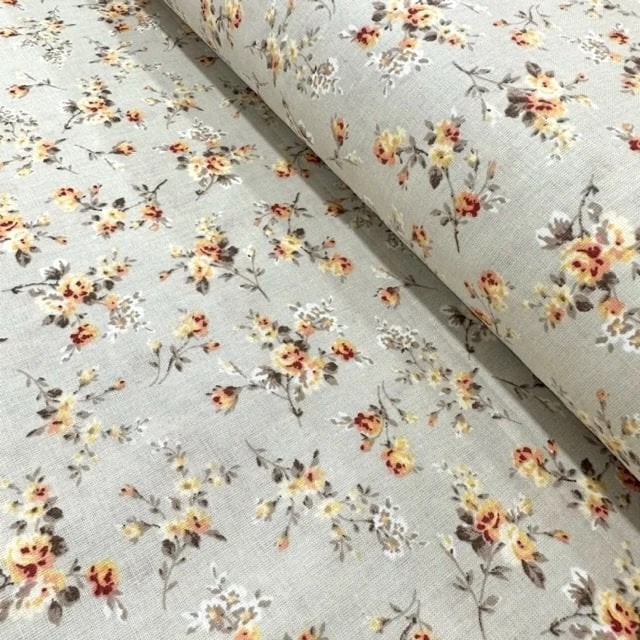 Renkli Gül Buklesi Poplin Kumaş