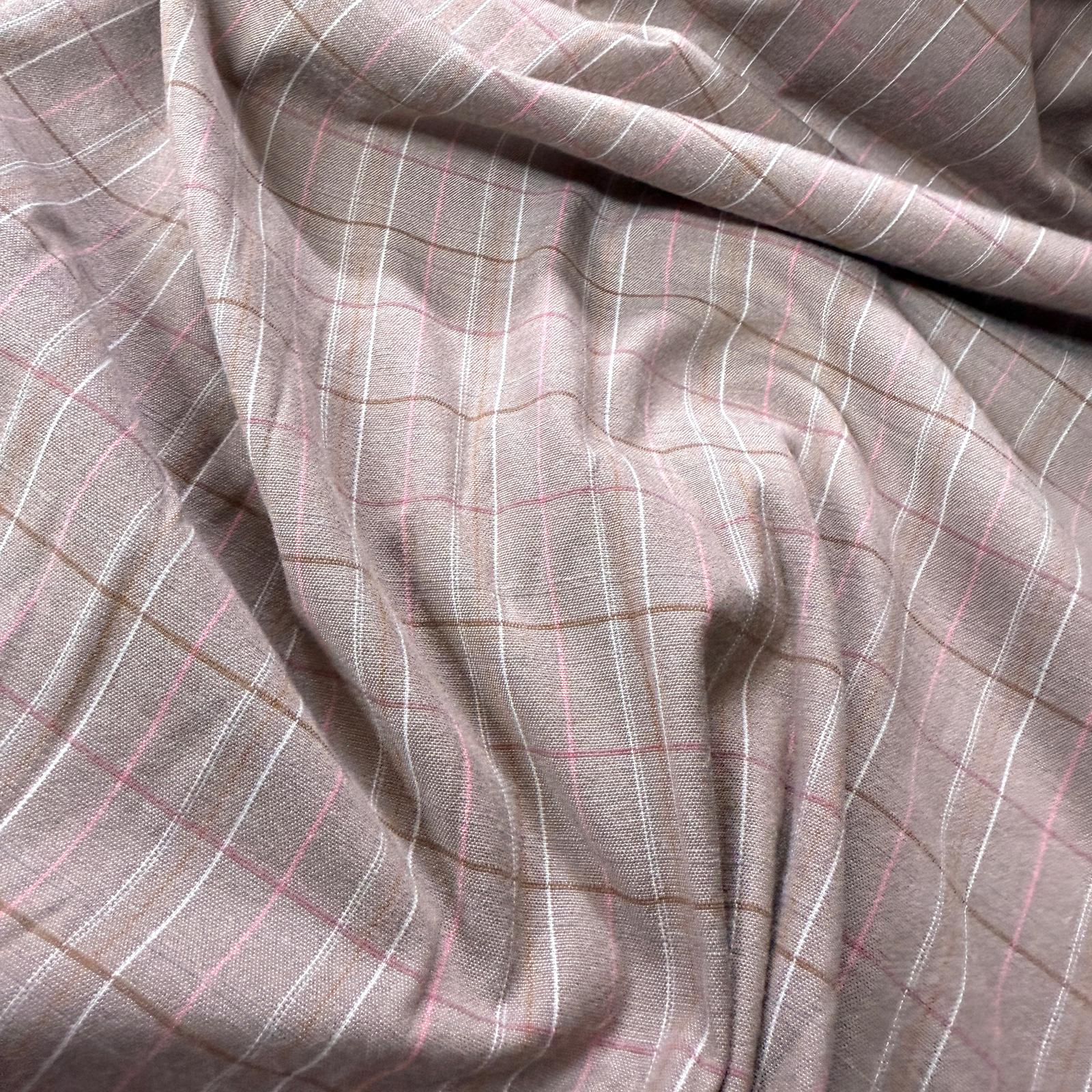 No 1 Ekose Likralı Viskon Kumaş