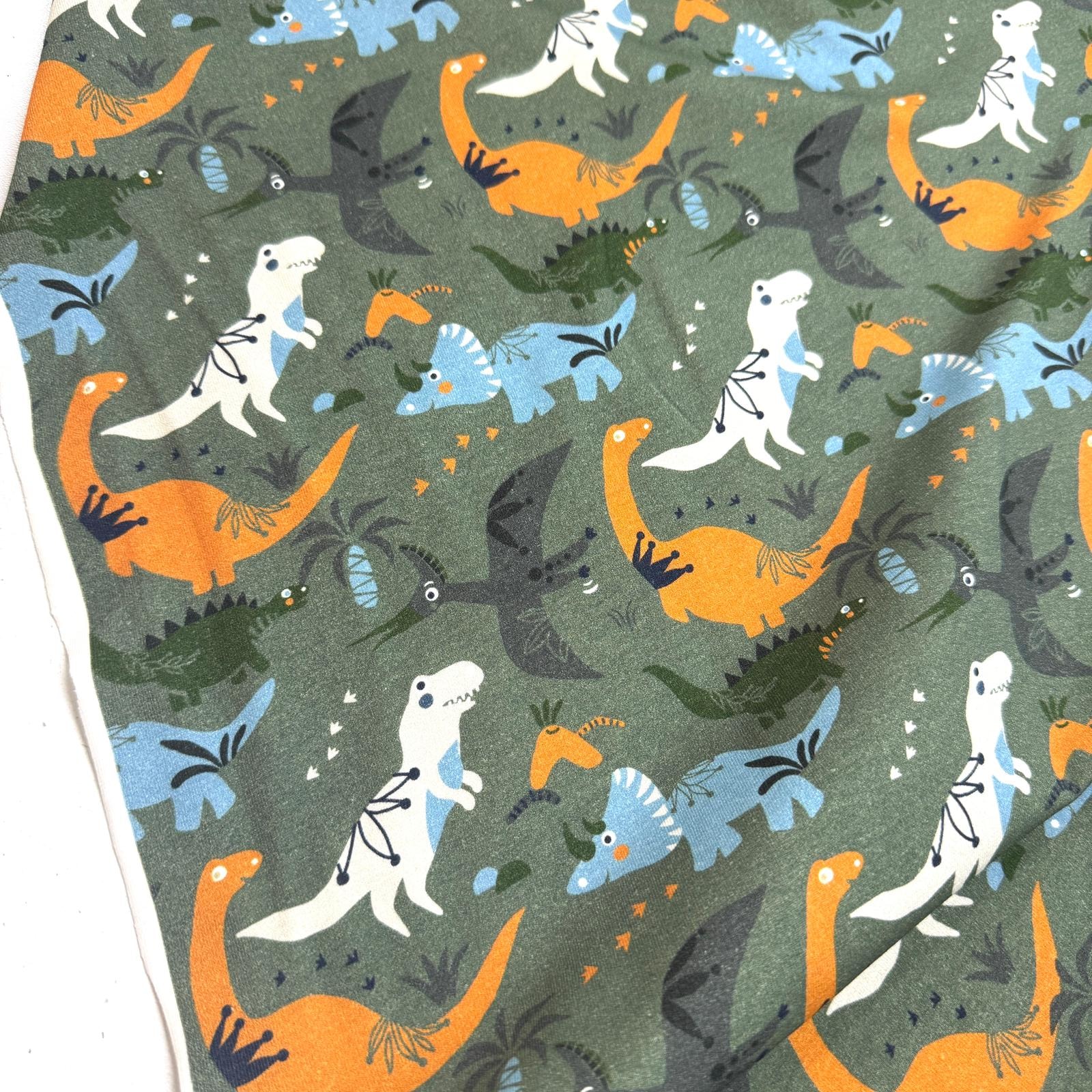 Dinozorlar Viskon Penye Kumaş