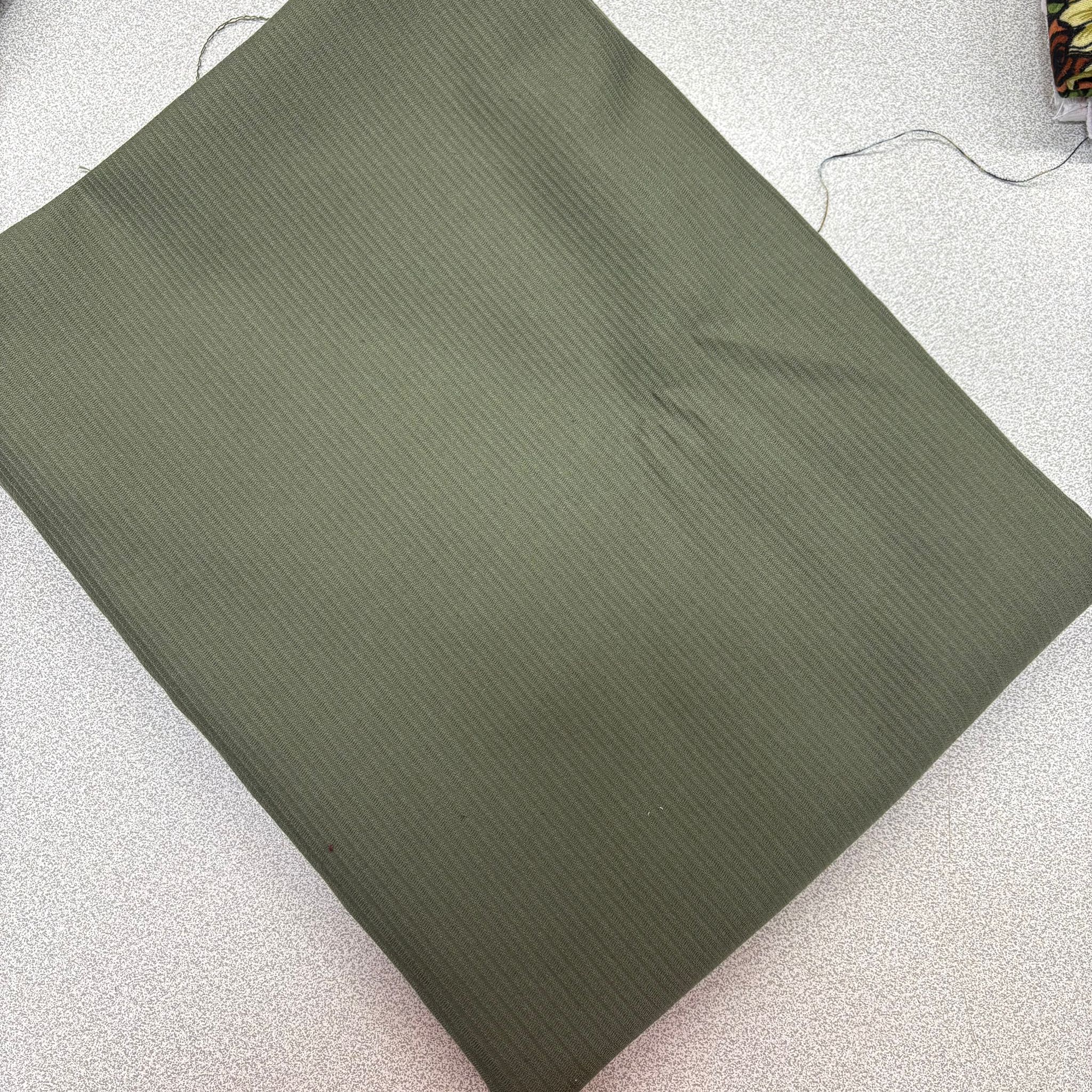 Yeşil No:63 130*140 cm Parça Fitil Efektli Kadife Kumaş