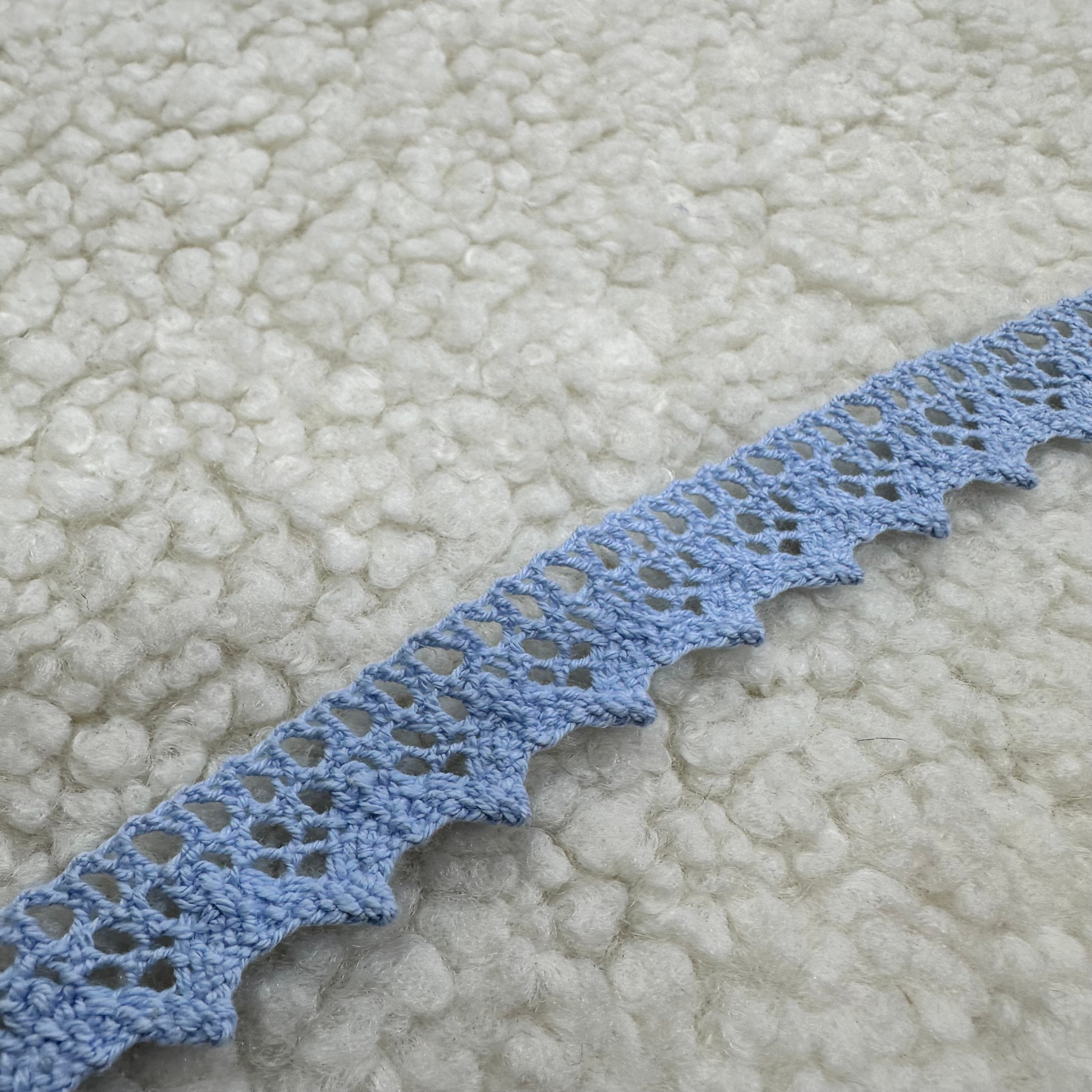 Zigzaglı Mavi Pamuklu Kopanaki