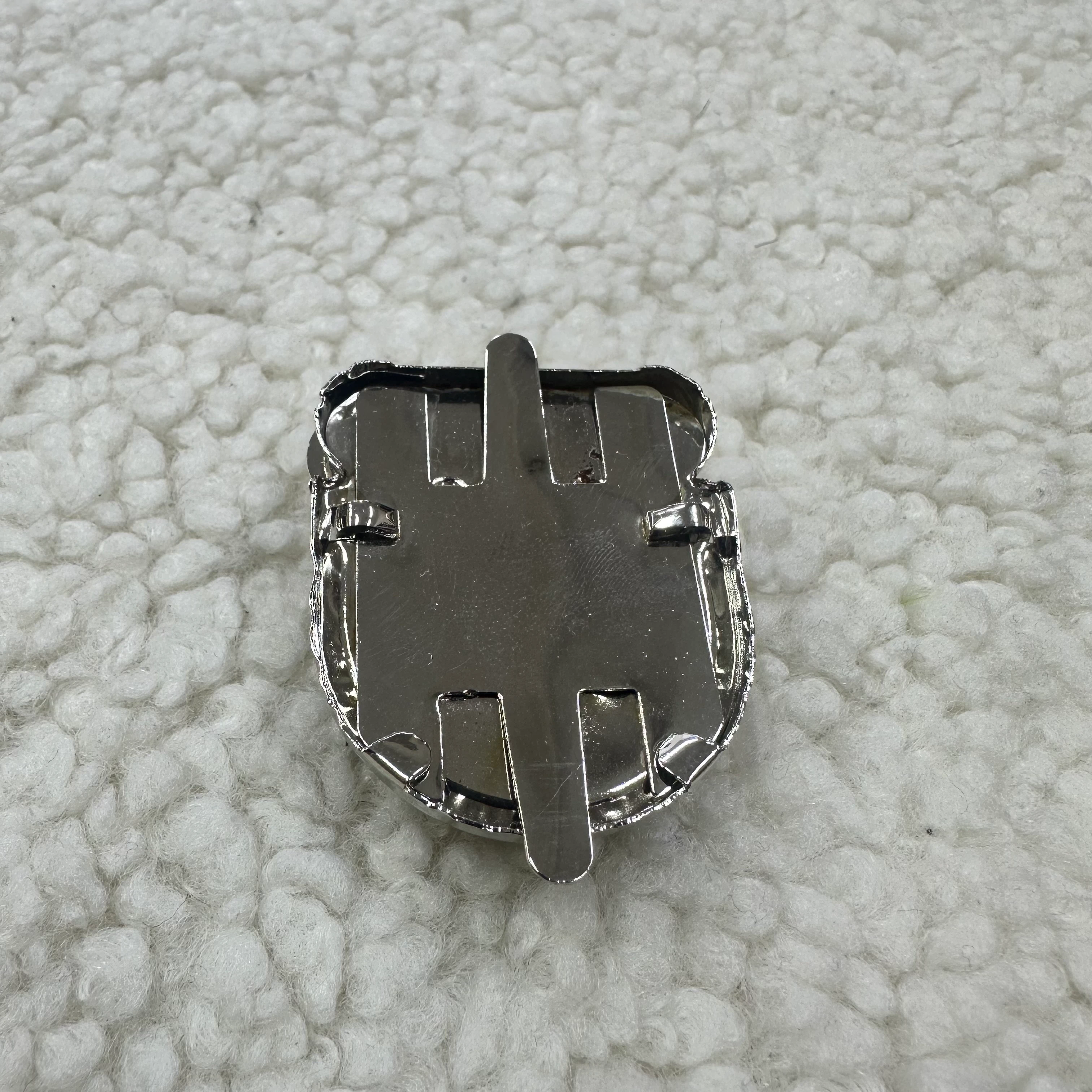 Daire Dil Metal Çanta Kilidi Gümüş