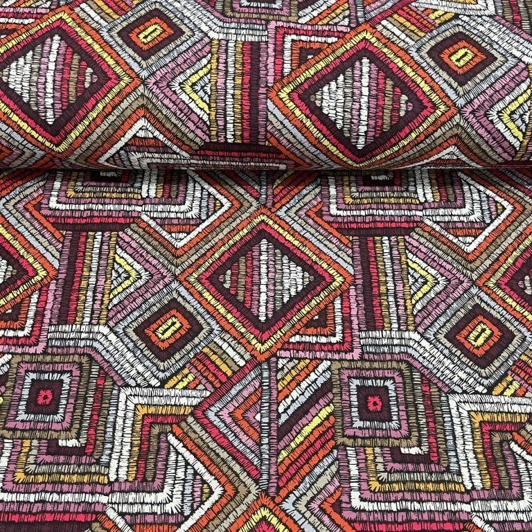 Pembe Dikişler Panama Keteni