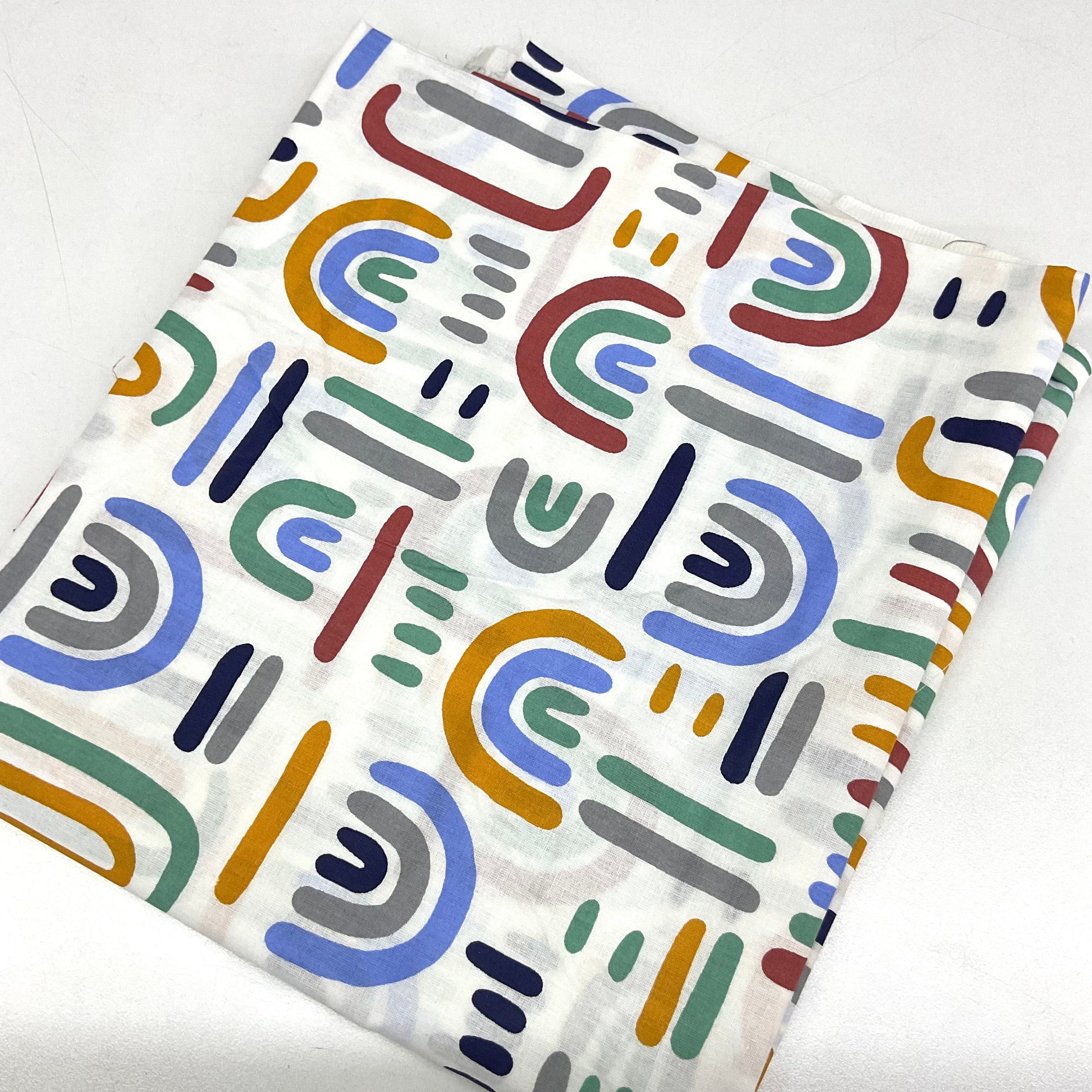  Mavi Gökkuşağı 100*240 cm Parça Poplin Kumaş