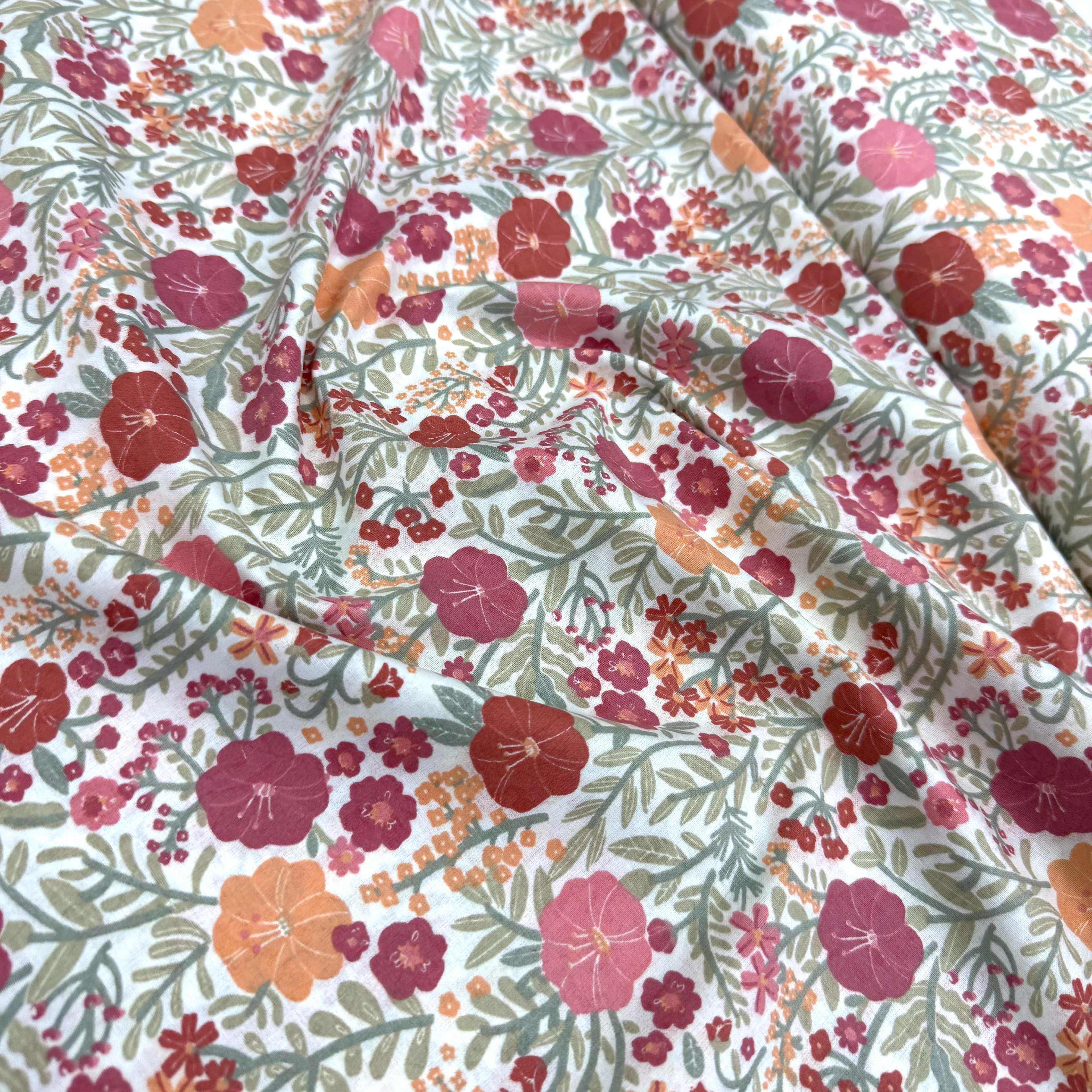 Kardelen Çiçekleri Premium Poplin Kumaş