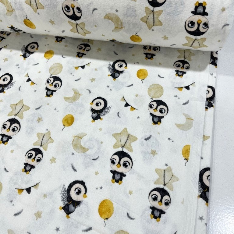 Sarı Penguenler  Pazen Kumaş