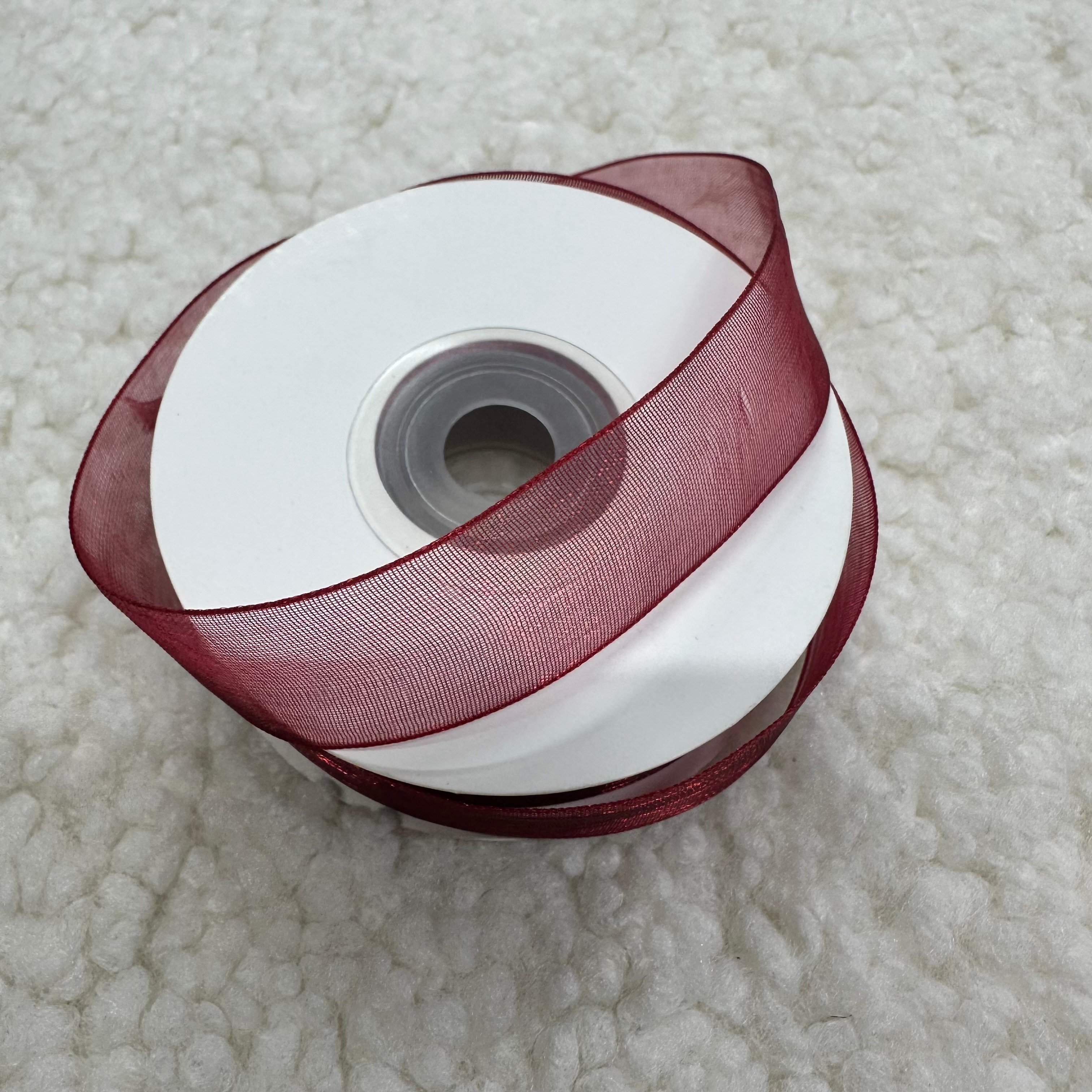 Bordo Organze Kurdele 2 Cm