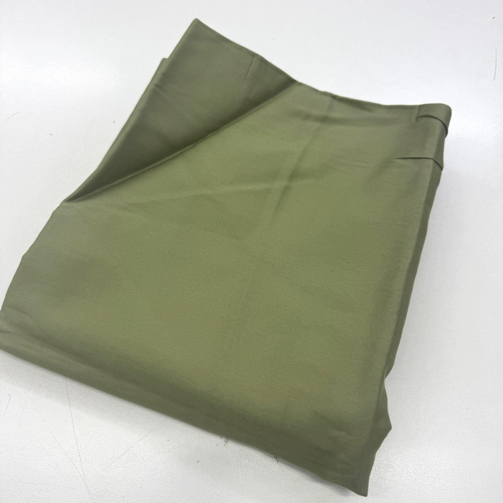 Haki 65*240 cm Parça Pamuk Saten Kumaş