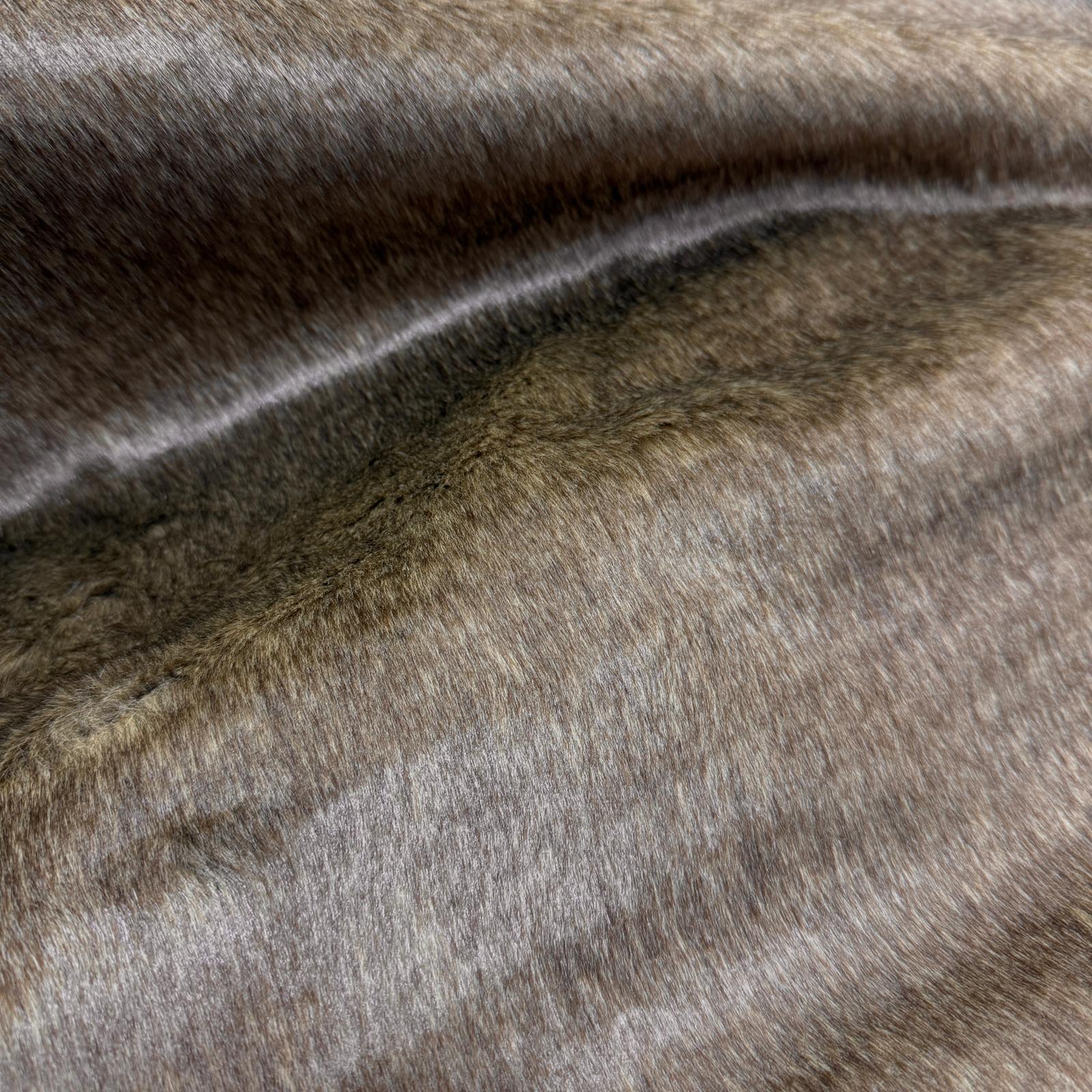 Koyu Bej Yumoş Peluş Kumaş