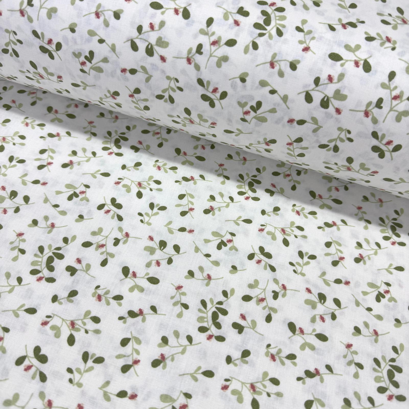 Minik Yapraklar Poplin Kumaş