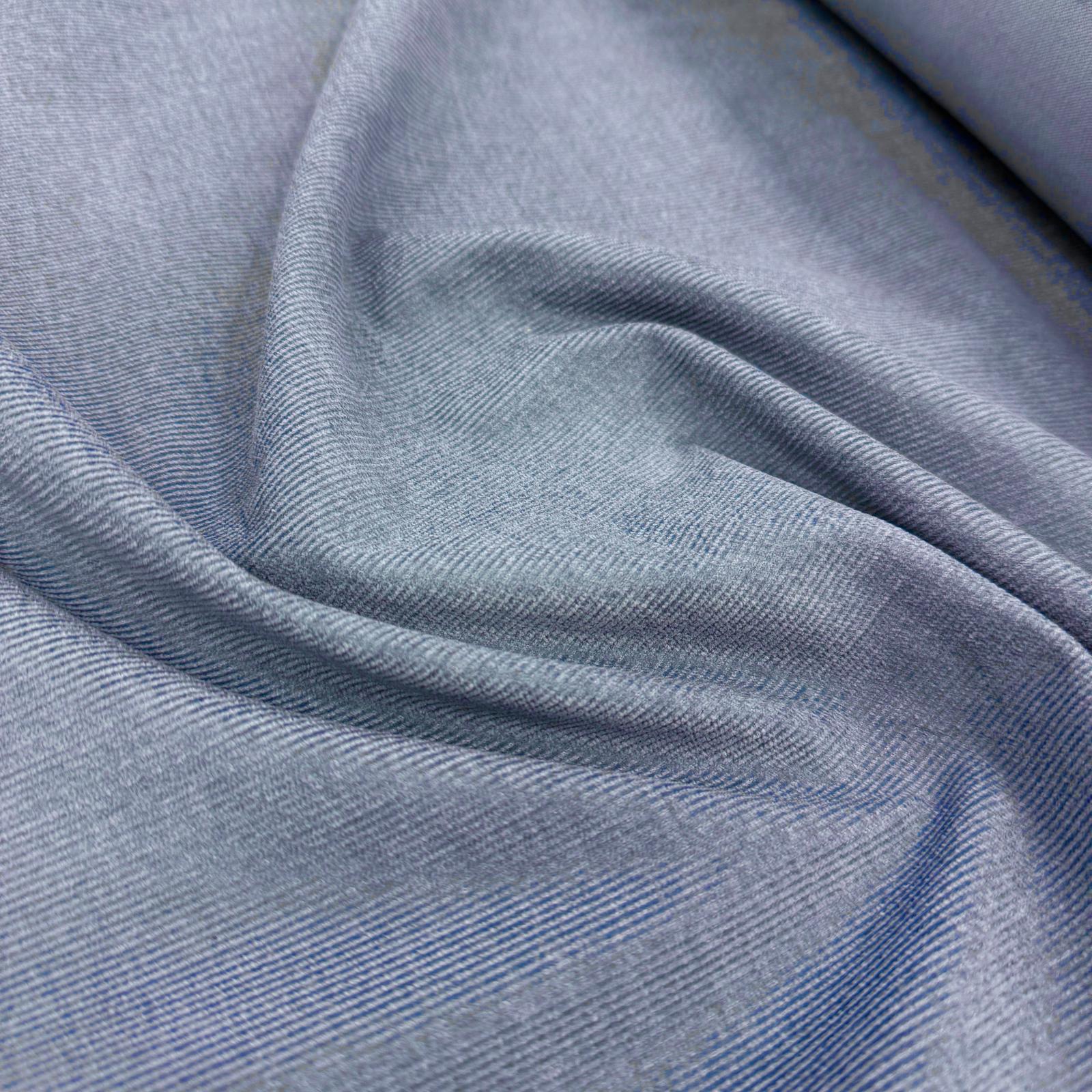 İndigo Mavi Likralı Pamuk Fitilli Kadife Kumaş