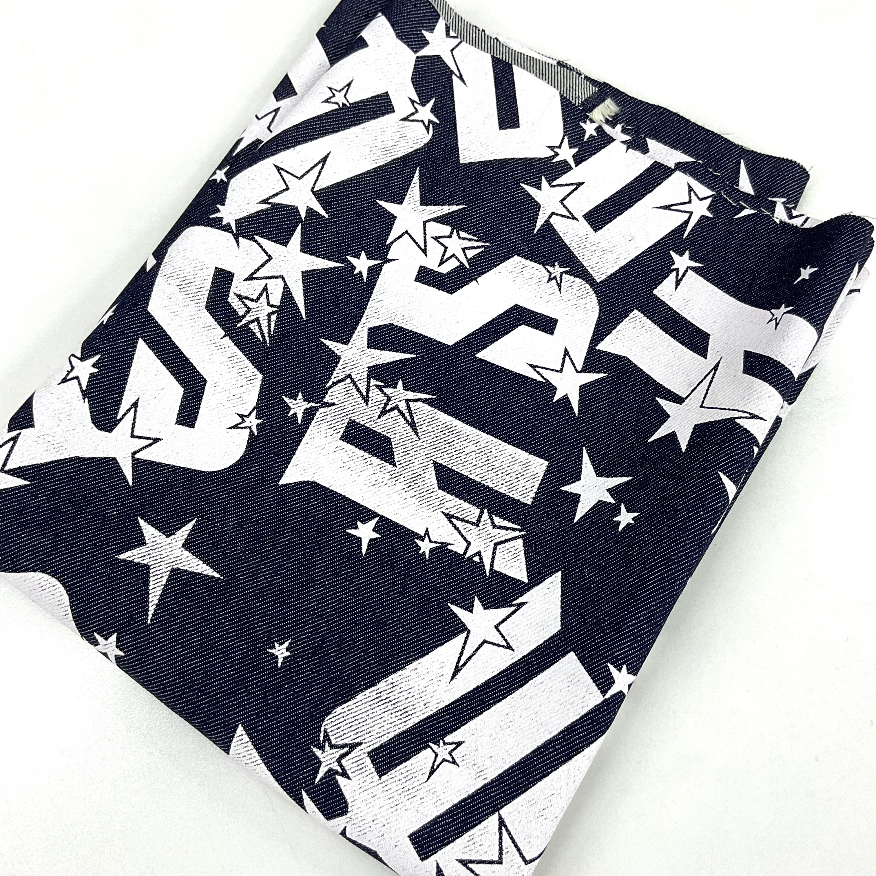 50*140 cm Parça Desenli Kot Kumaş