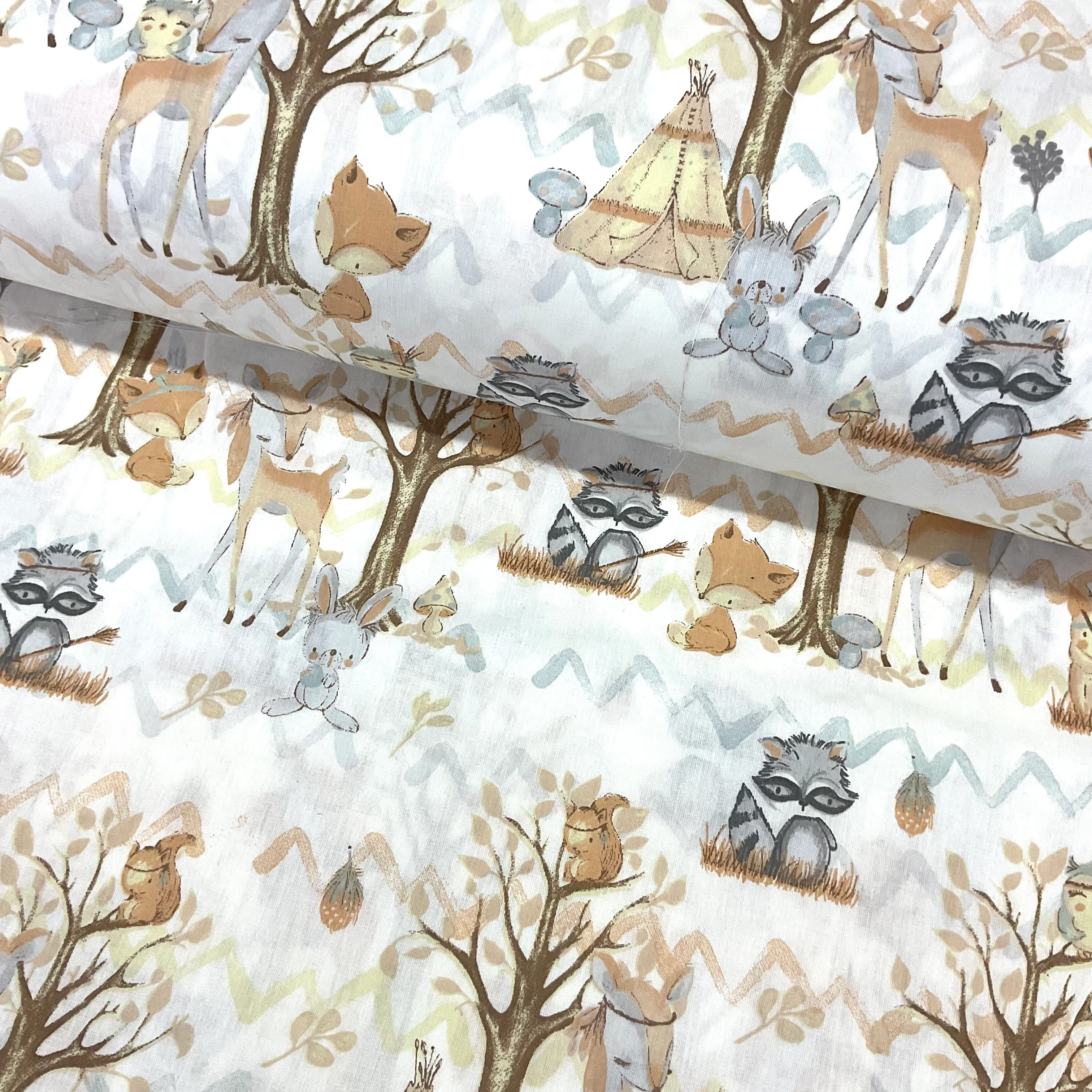 Tilkili Orman Poplin Kumaş